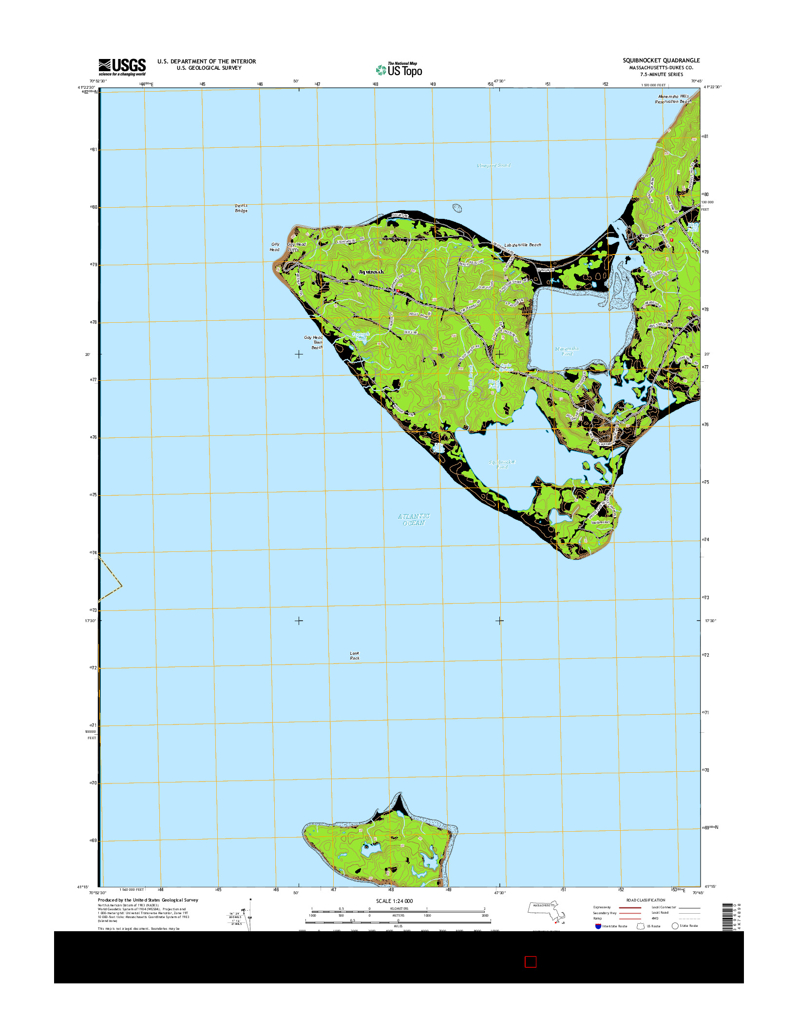 USGS US TOPO 7.5-MINUTE MAP FOR SQUIBNOCKET, MA 2015