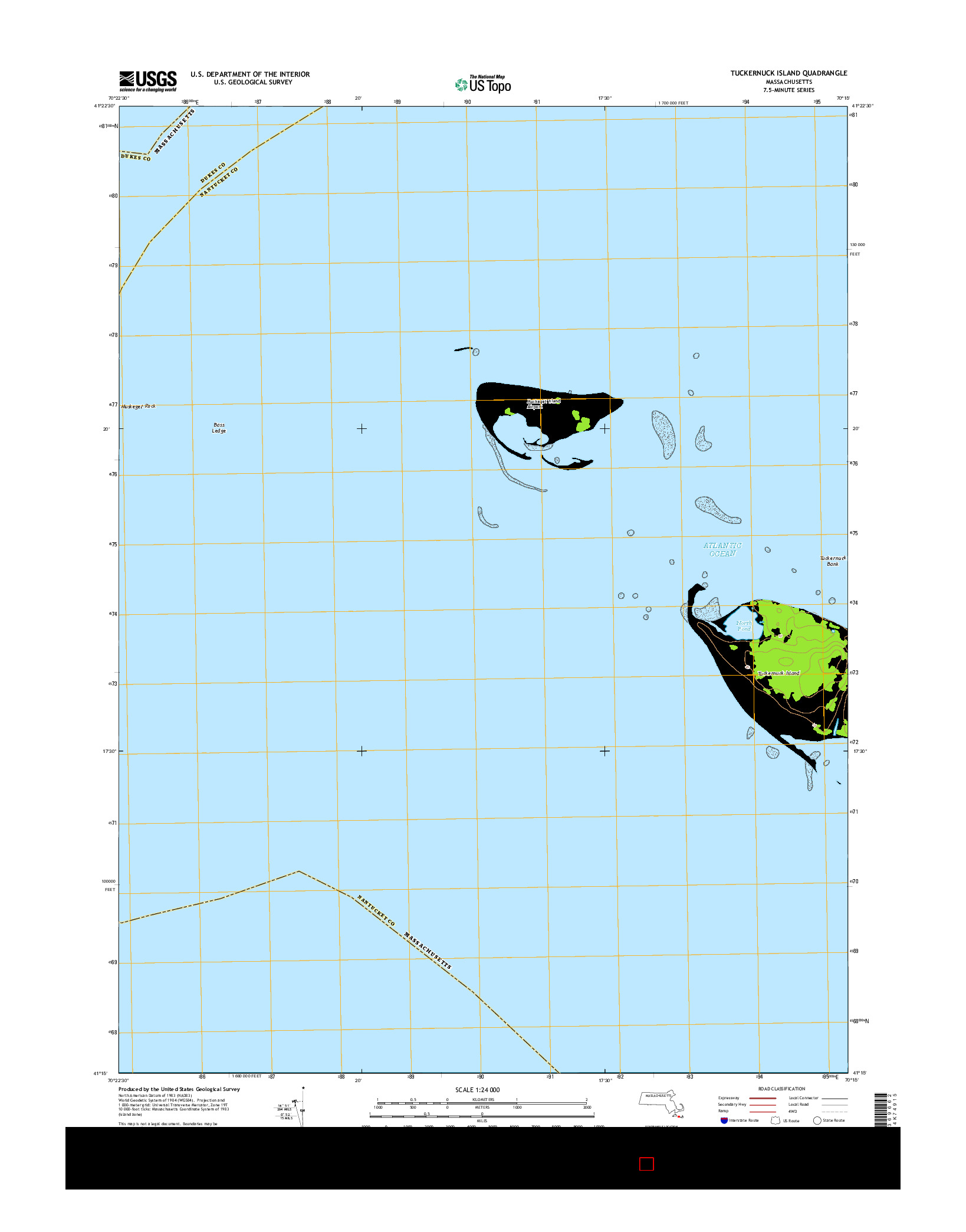 USGS US TOPO 7.5-MINUTE MAP FOR TUCKERNUCK ISLAND, MA 2015