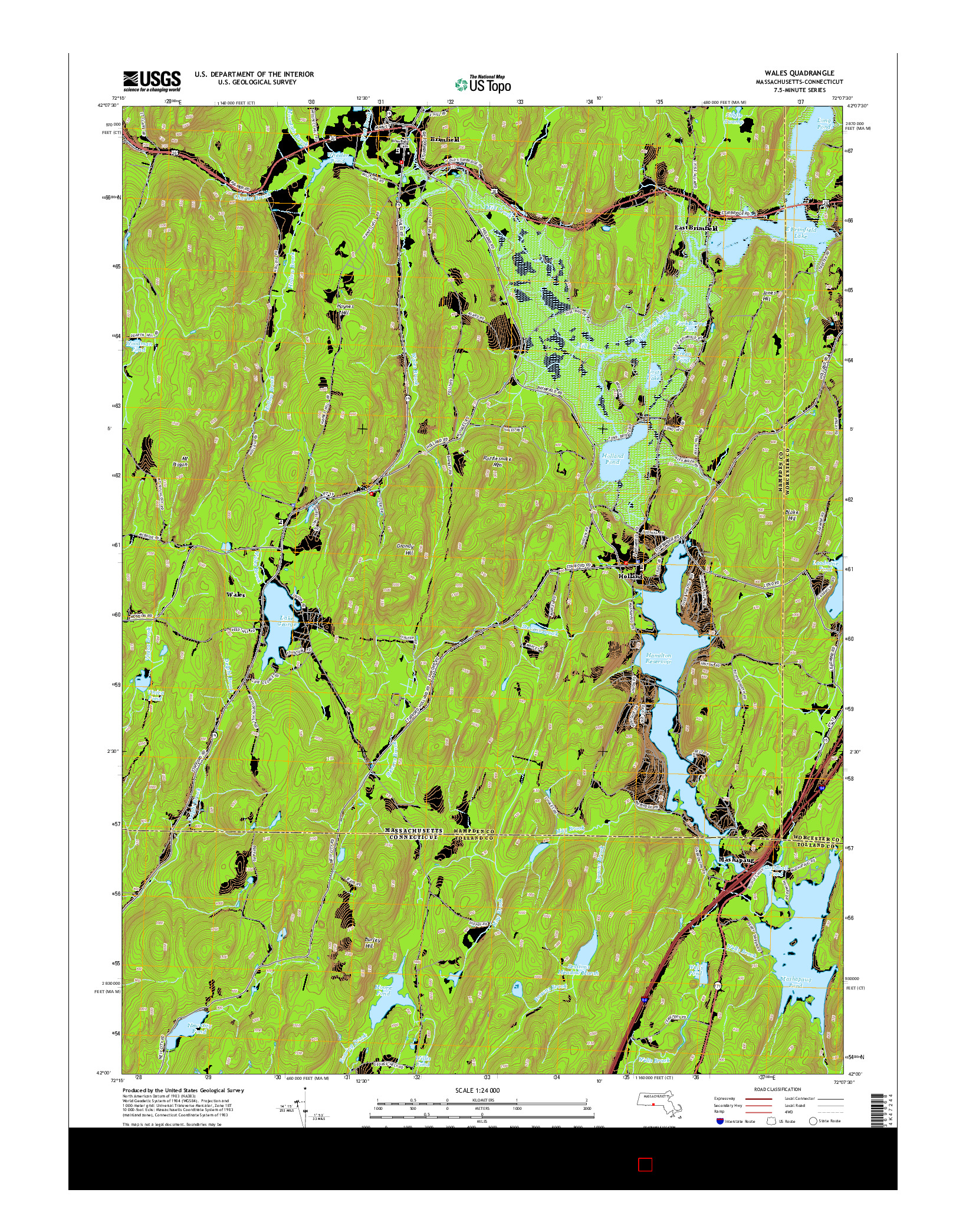 USGS US TOPO 7.5-MINUTE MAP FOR WALES, MA-CT 2015