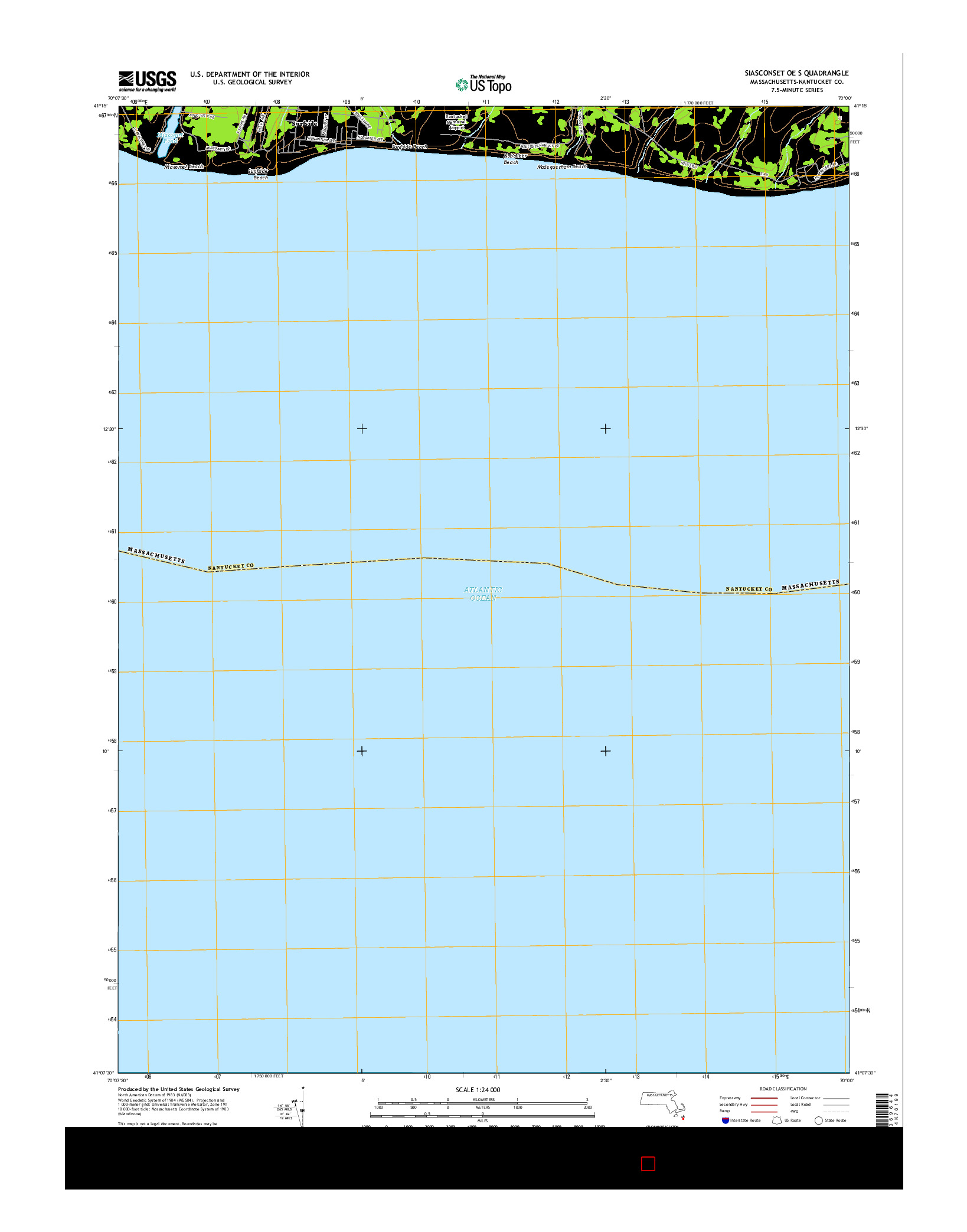 USGS US TOPO 7.5-MINUTE MAP FOR SIASCONSET OE S, MA 2015