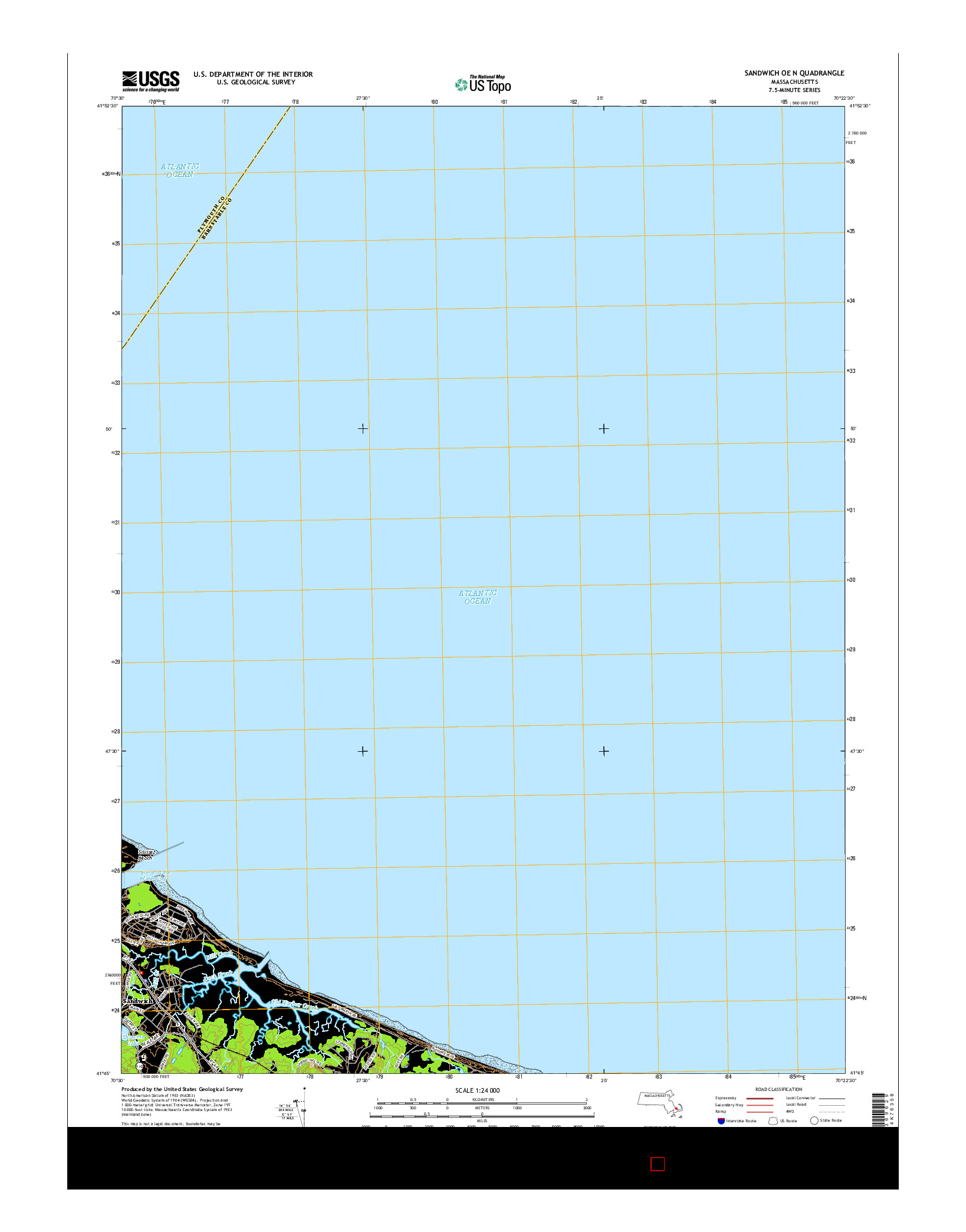 USGS US TOPO 7.5-MINUTE MAP FOR SANDWICH OE N, MA 2015