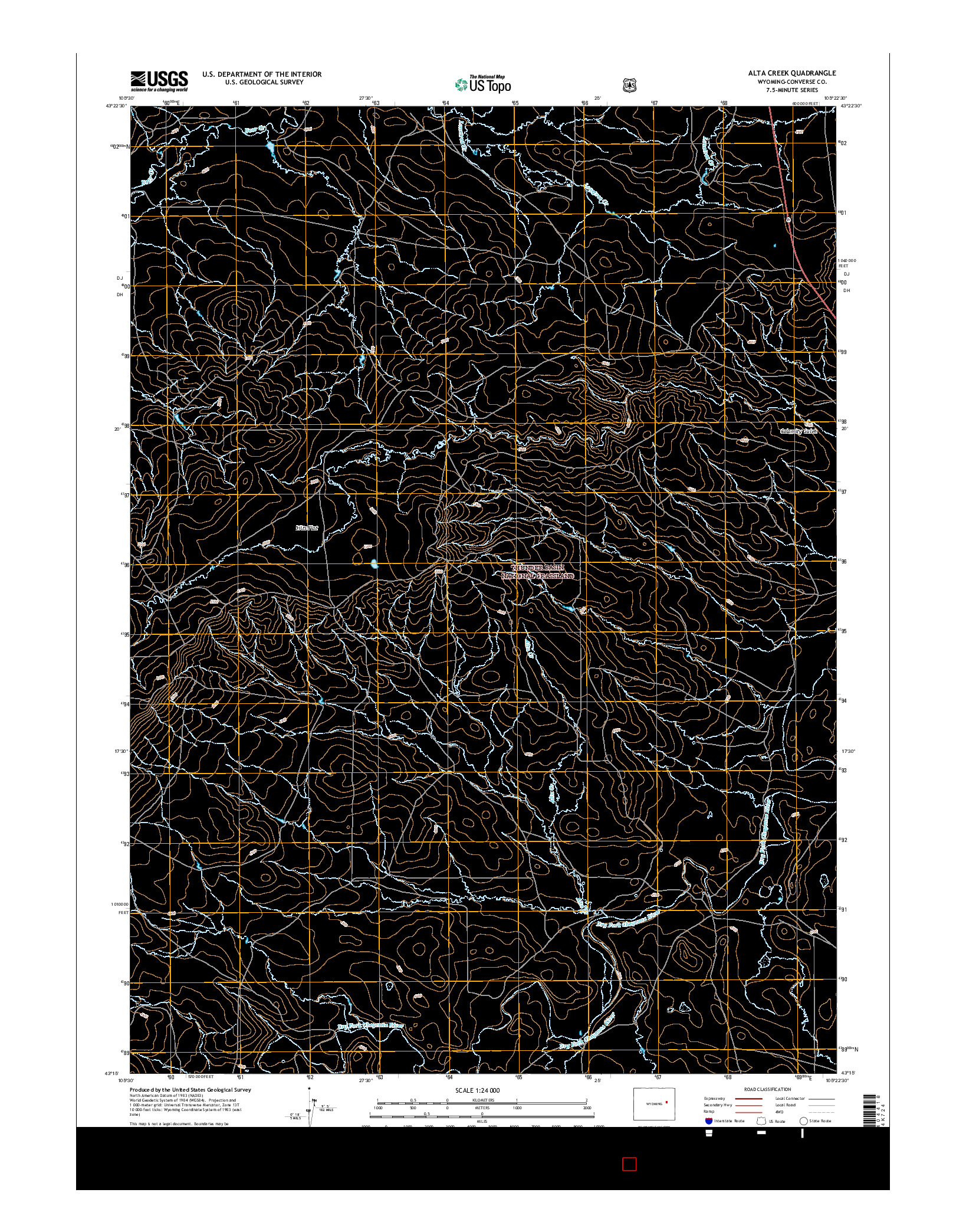 USGS US TOPO 7.5-MINUTE MAP FOR ALTA CREEK, WY 2015
