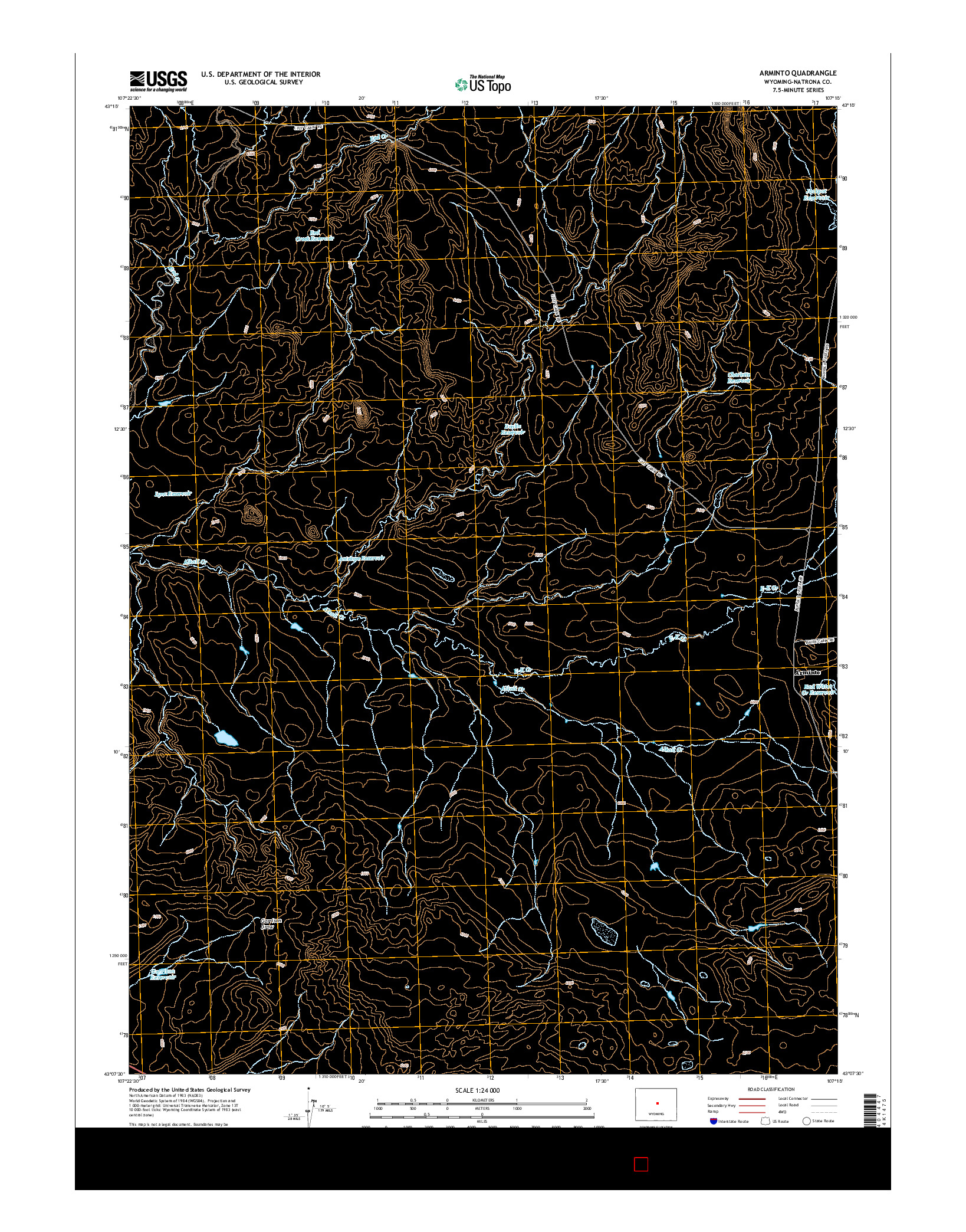 USGS US TOPO 7.5-MINUTE MAP FOR ARMINTO, WY 2015