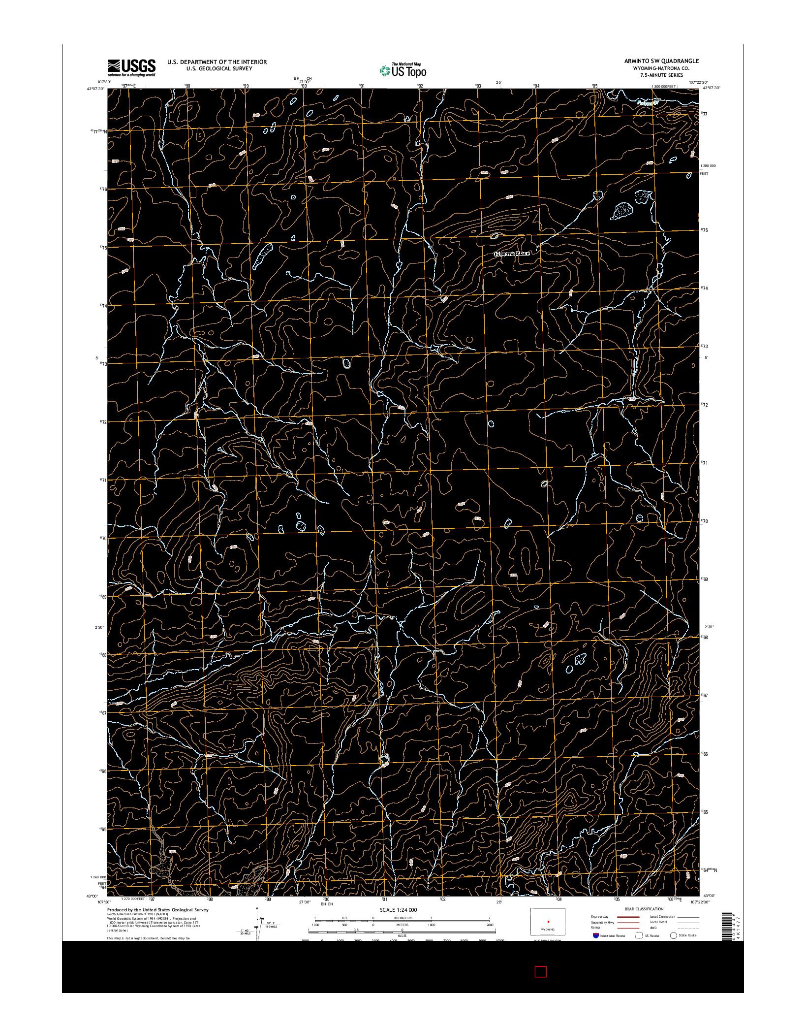 USGS US TOPO 7.5-MINUTE MAP FOR ARMINTO SW, WY 2015