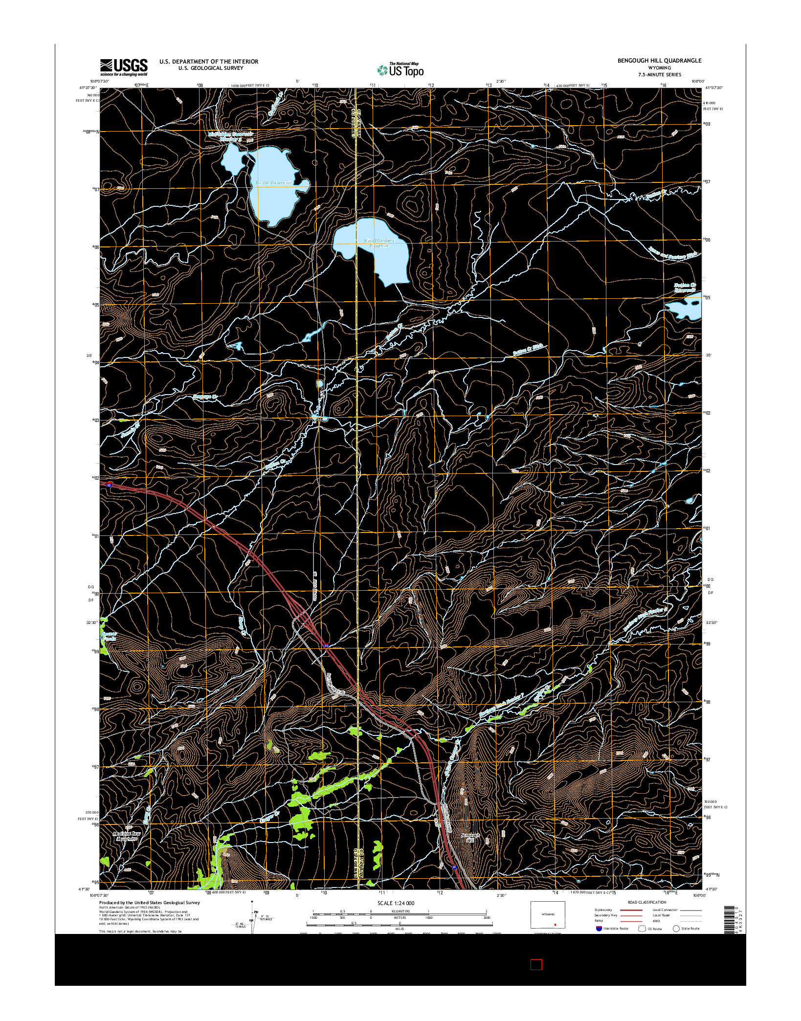 USGS US TOPO 7.5-MINUTE MAP FOR BENGOUGH HILL, WY 2015