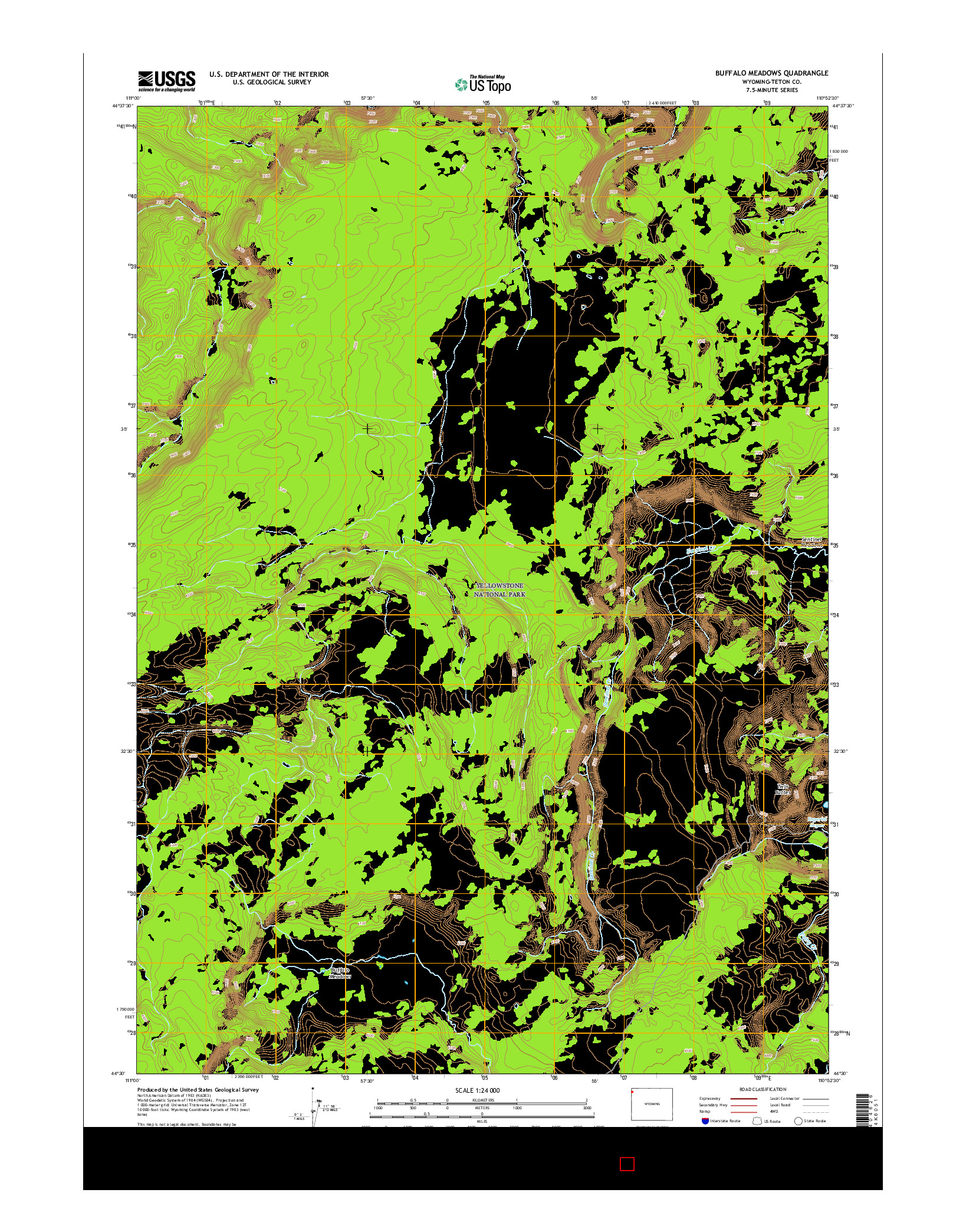 USGS US TOPO 7.5-MINUTE MAP FOR BUFFALO MEADOWS, WY 2015