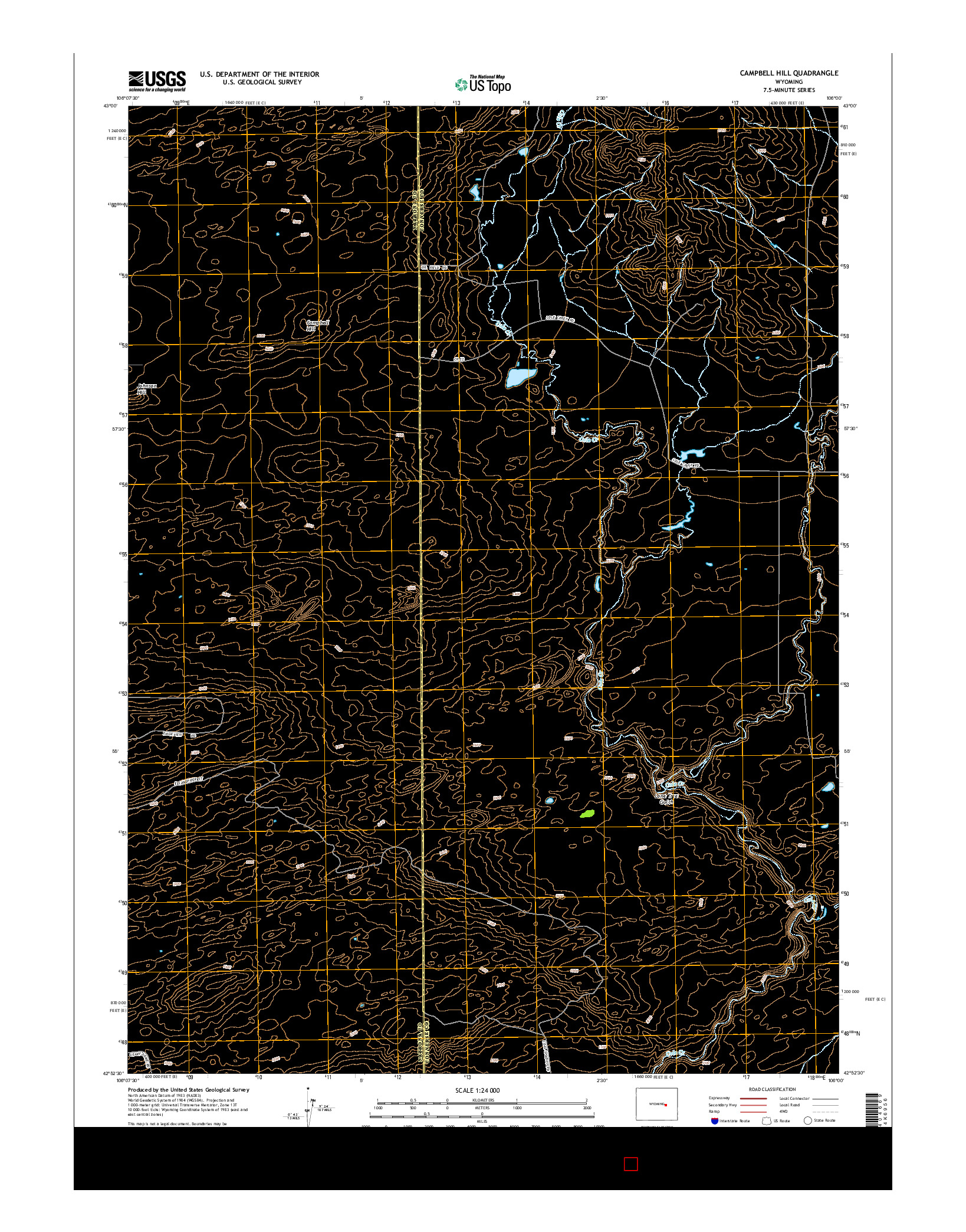 USGS US TOPO 7.5-MINUTE MAP FOR CAMPBELL HILL, WY 2015