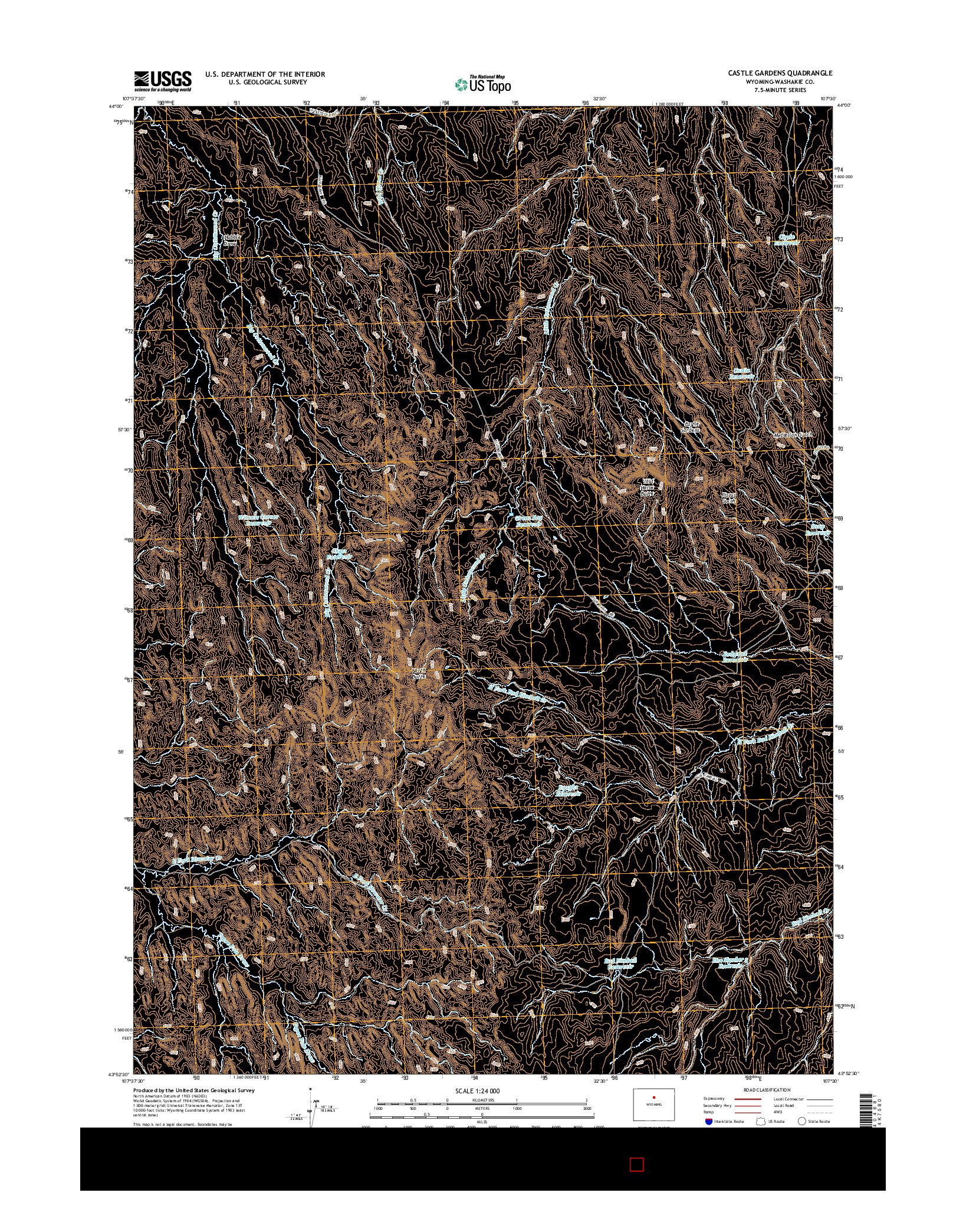USGS US TOPO 7.5-MINUTE MAP FOR CASTLE GARDENS, WY 2015