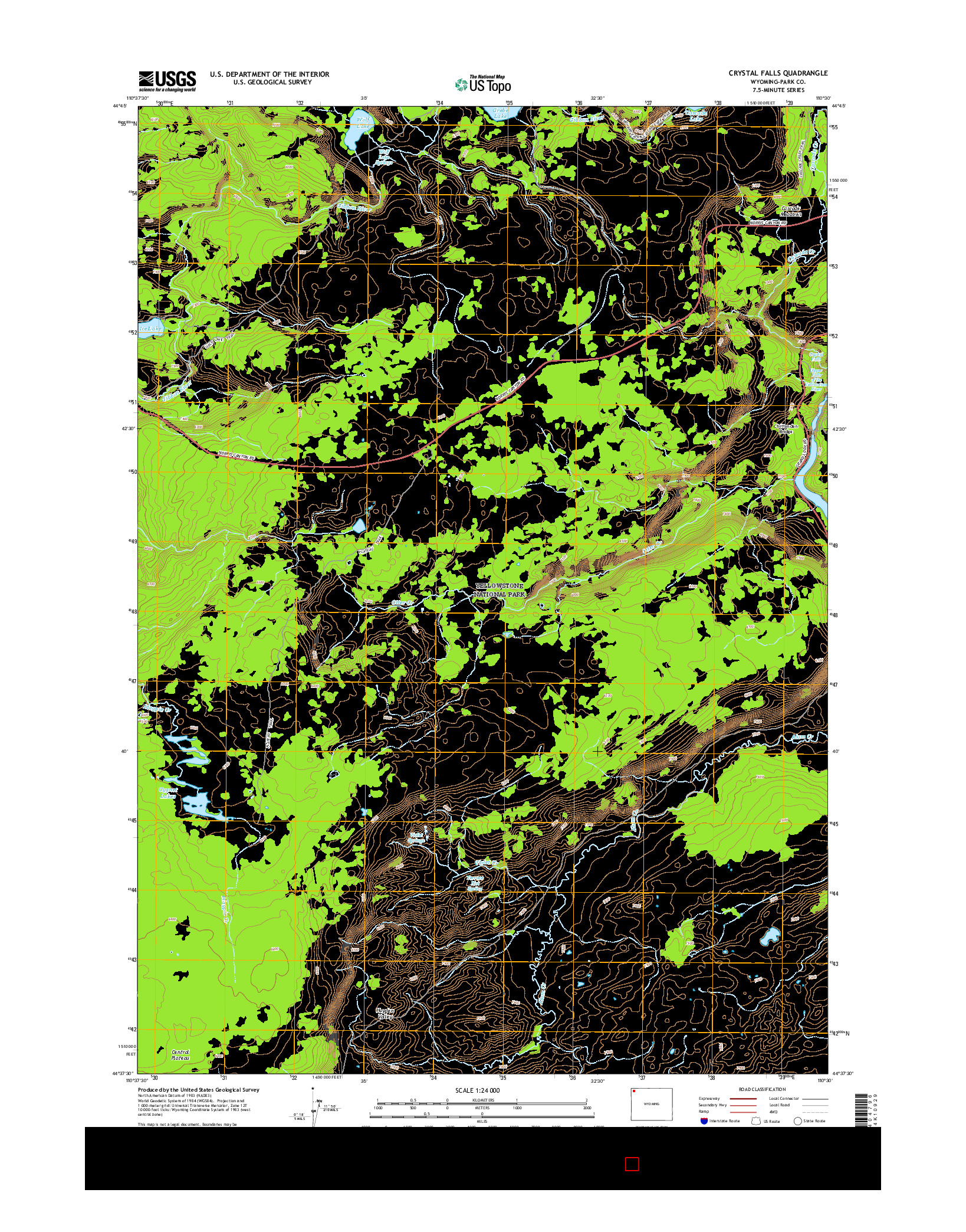 USGS US TOPO 7.5-MINUTE MAP FOR CRYSTAL FALLS, WY 2015