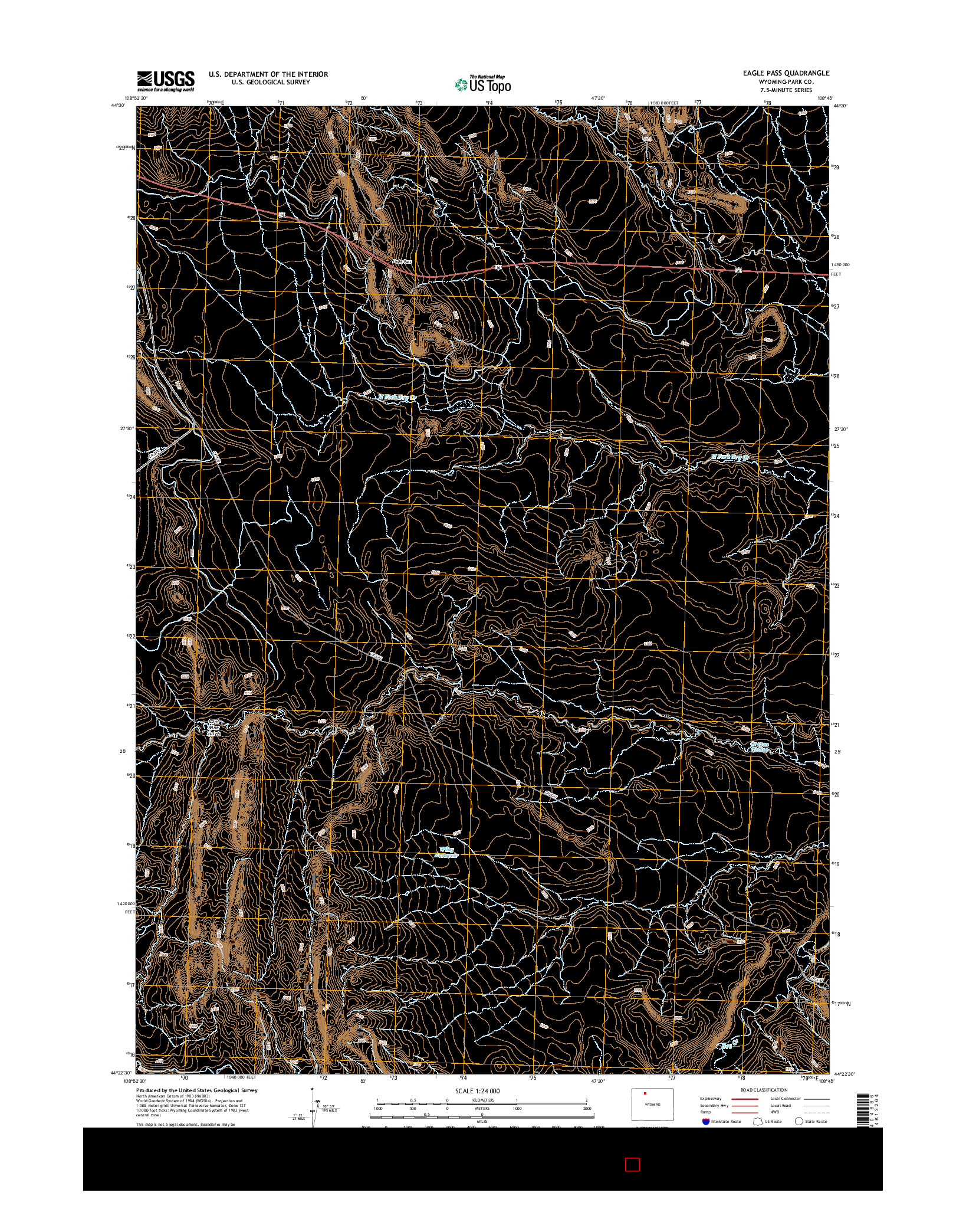 USGS US TOPO 7.5-MINUTE MAP FOR EAGLE PASS, WY 2015