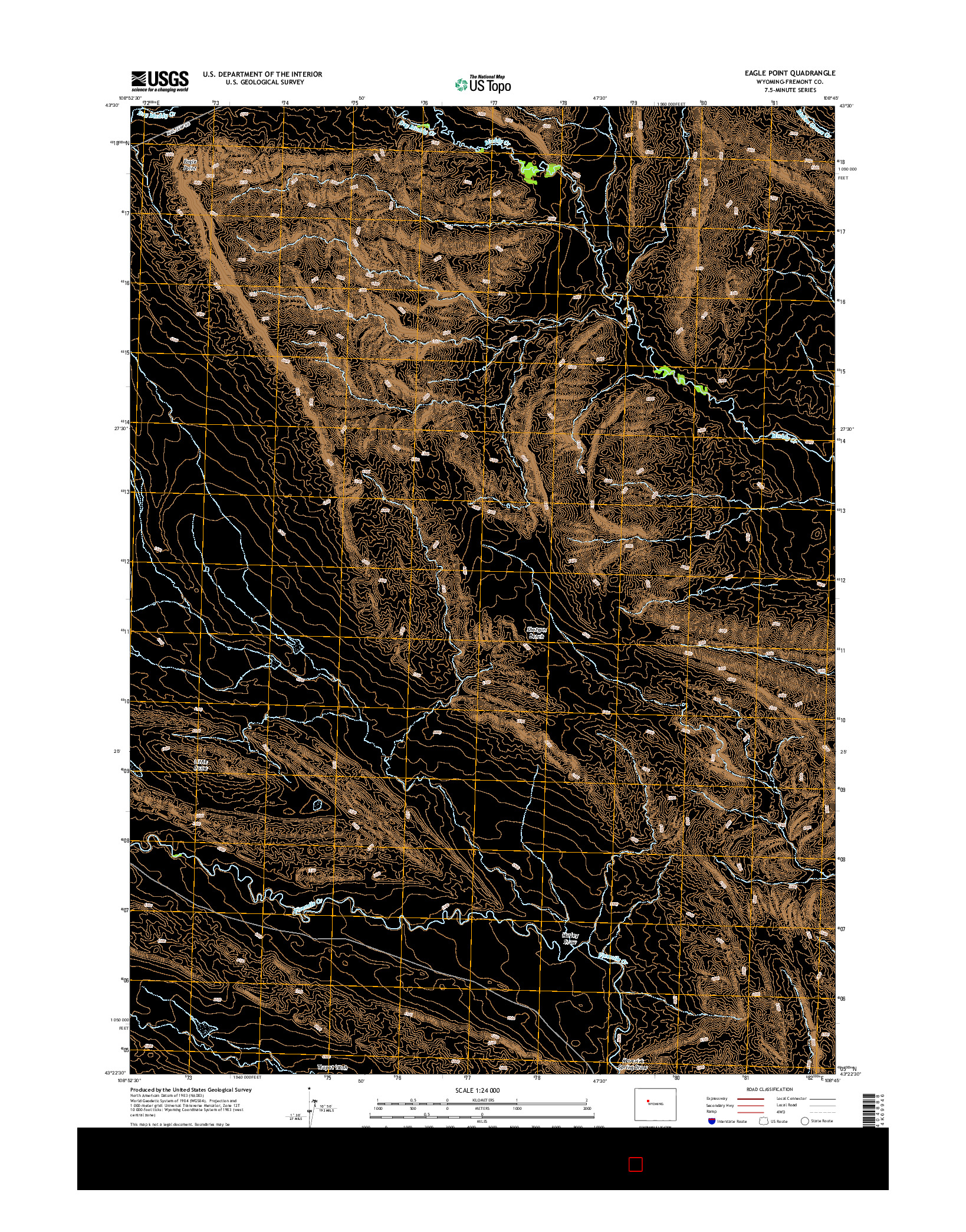 USGS US TOPO 7.5-MINUTE MAP FOR EAGLE POINT, WY 2015