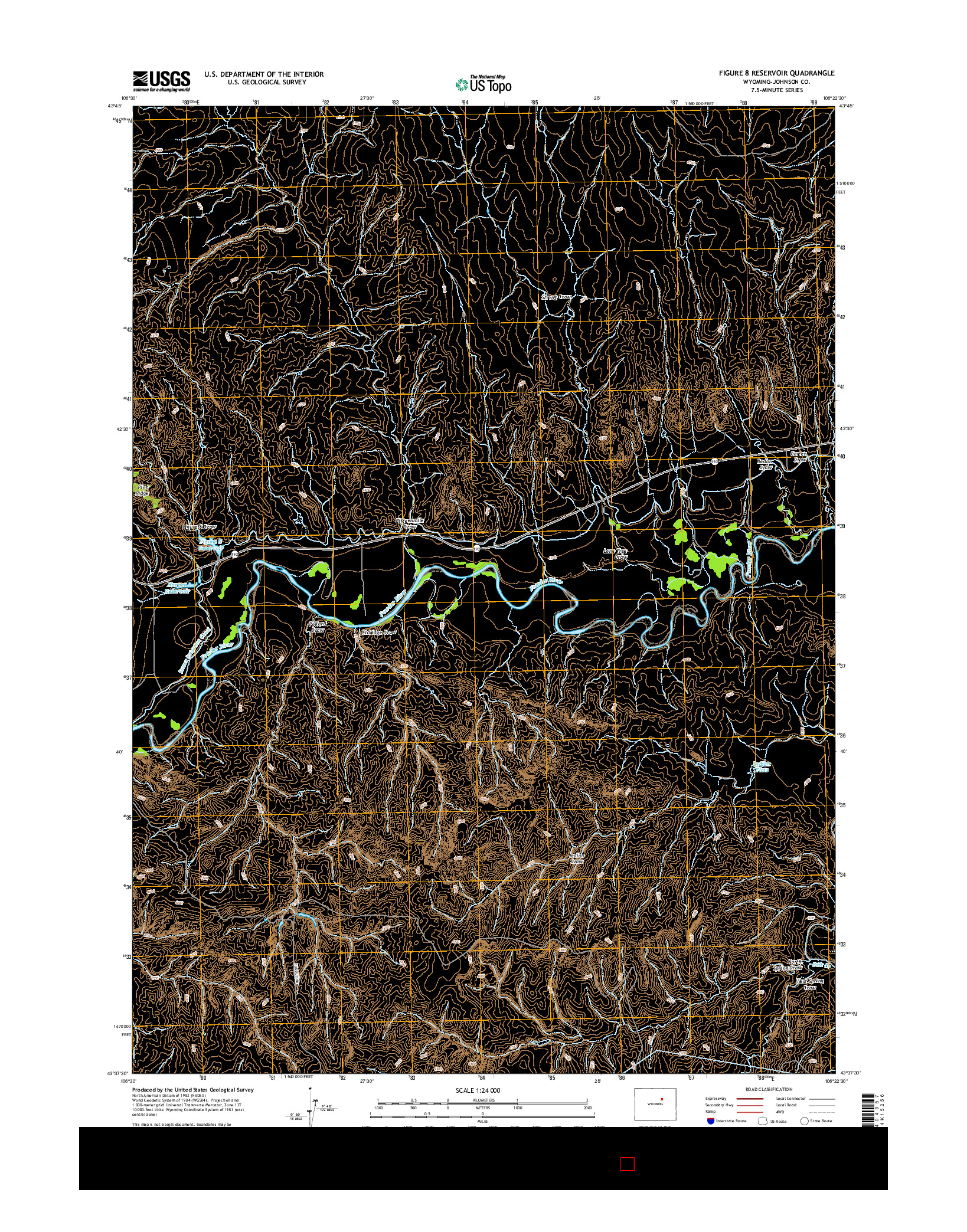 USGS US TOPO 7.5-MINUTE MAP FOR FIGURE 8 RESERVOIR, WY 2015