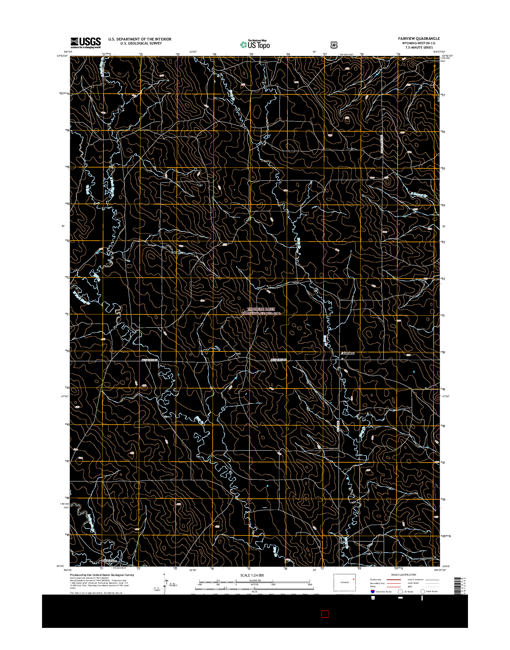 USGS US TOPO 7.5-MINUTE MAP FOR FAIRVIEW, WY 2015