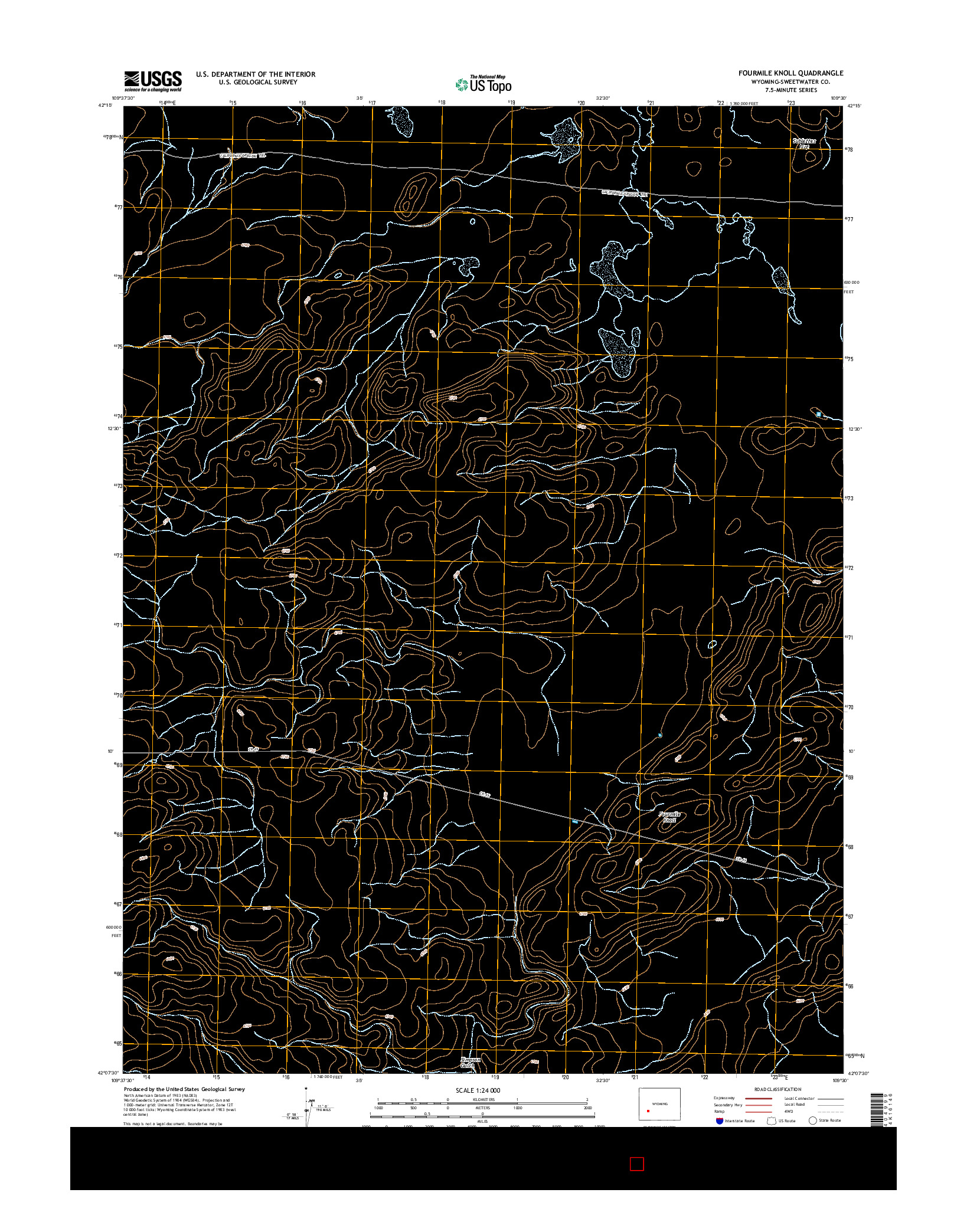USGS US TOPO 7.5-MINUTE MAP FOR FOURMILE KNOLL, WY 2015
