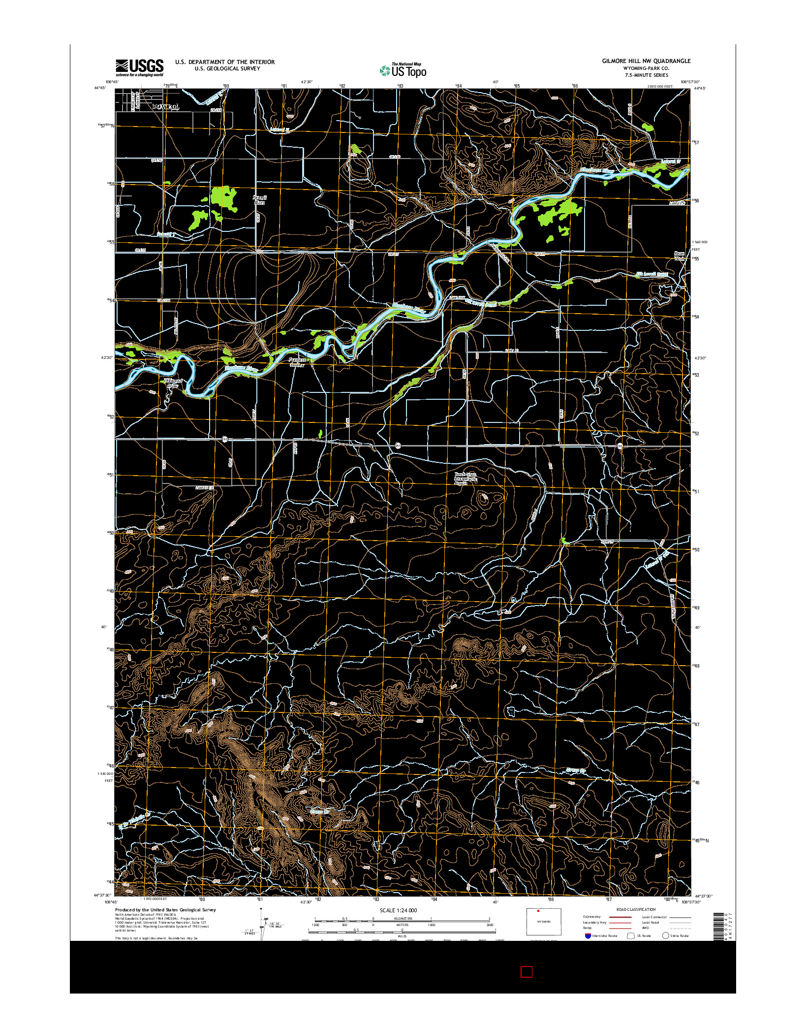 USGS US TOPO 7.5-MINUTE MAP FOR GILMORE HILL NW, WY 2015