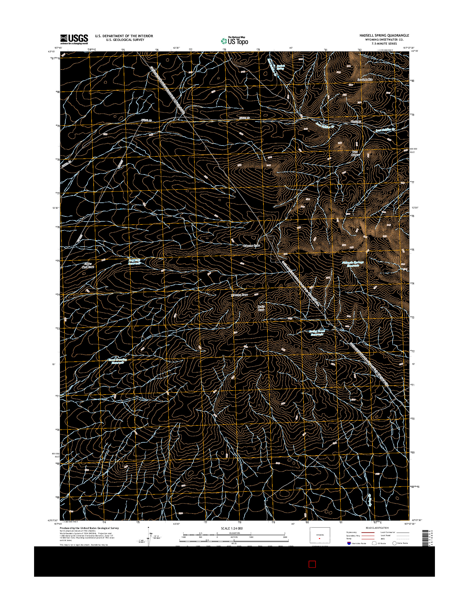 USGS US TOPO 7.5-MINUTE MAP FOR HADSELL SPRING, WY 2015