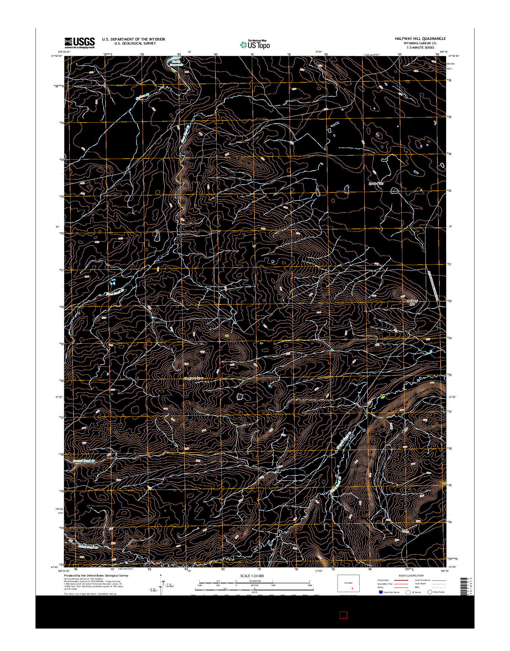 USGS US TOPO 7.5-MINUTE MAP FOR HALFWAY HILL, WY 2015
