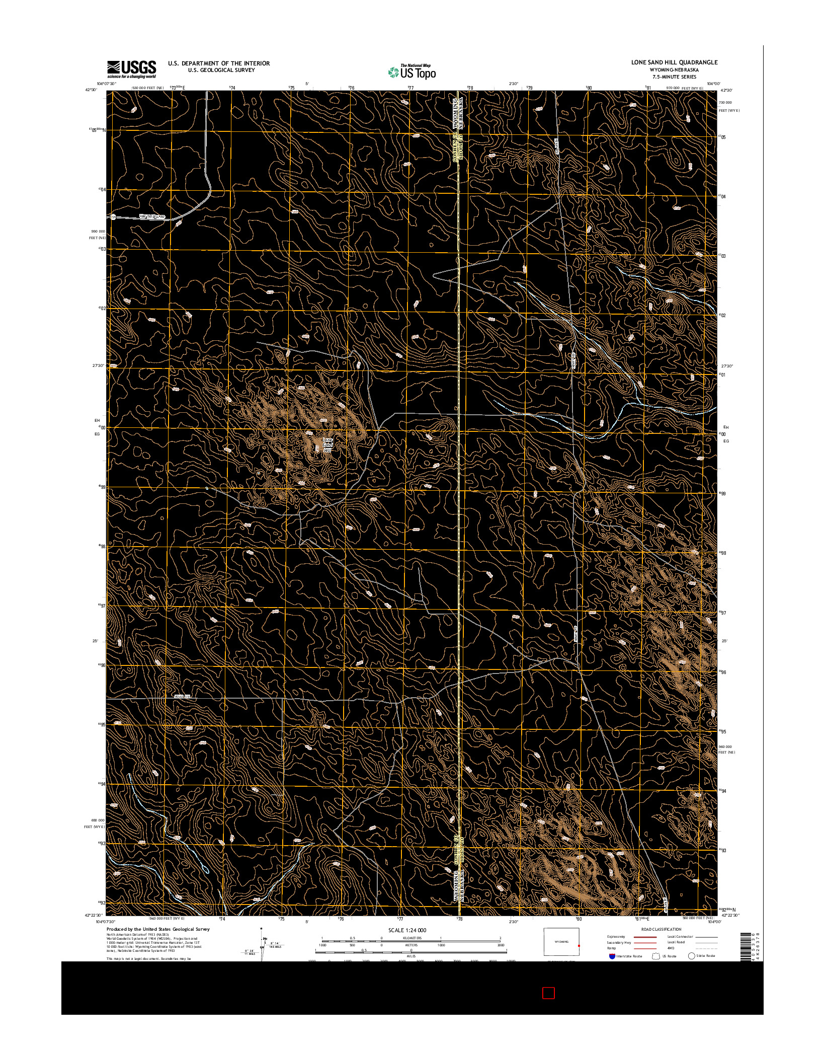 USGS US TOPO 7.5-MINUTE MAP FOR LONE SAND HILL, WY-NE 2015