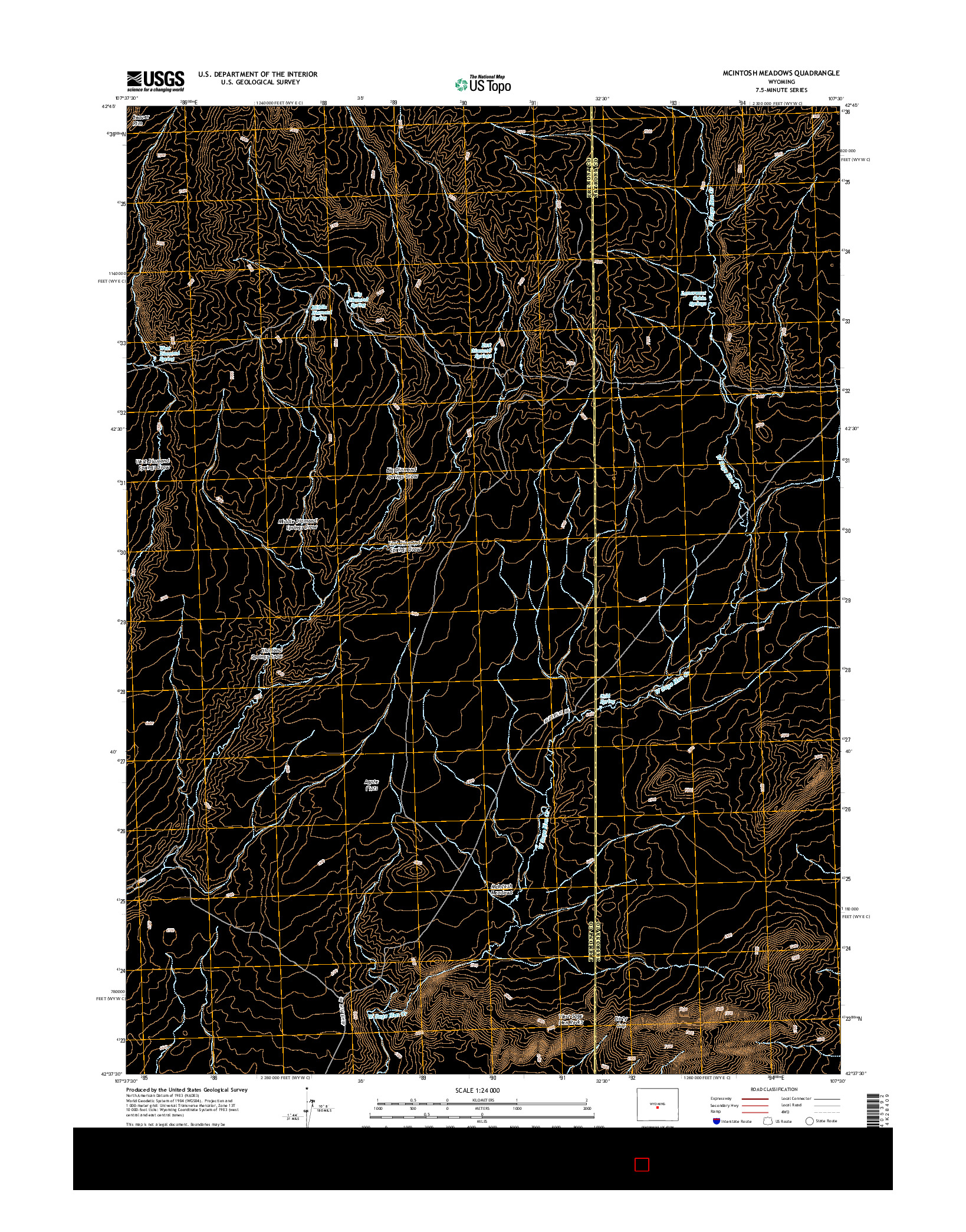 USGS US TOPO 7.5-MINUTE MAP FOR MCINTOSH MEADOWS, WY 2015