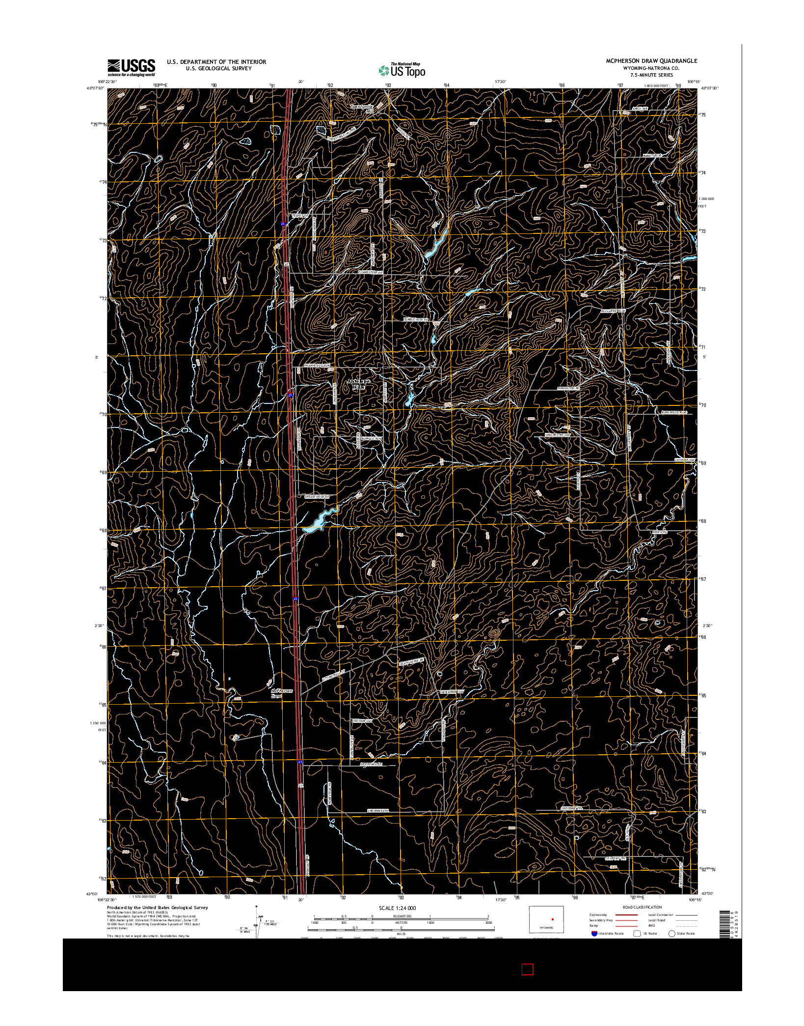 USGS US TOPO 7.5-MINUTE MAP FOR MCPHERSON DRAW, WY 2015