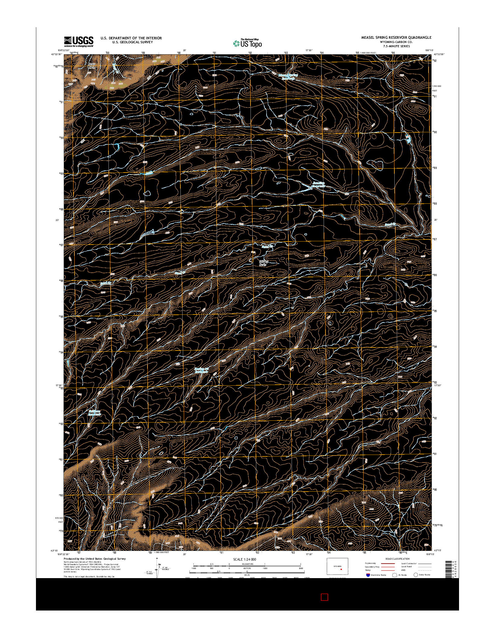 USGS US TOPO 7.5-MINUTE MAP FOR MEASEL SPRING RESERVOIR, WY 2015