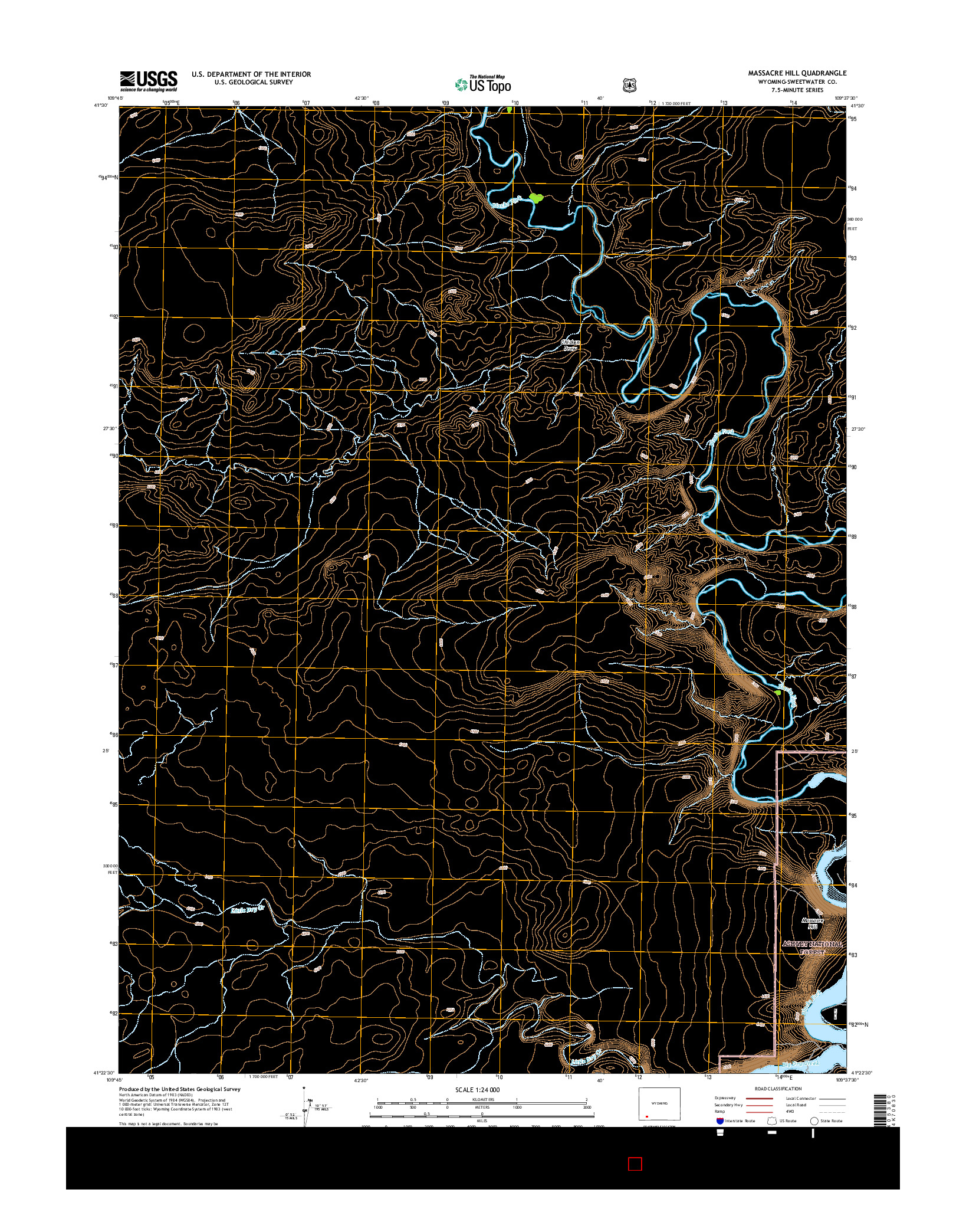 USGS US TOPO 7.5-MINUTE MAP FOR MASSACRE HILL, WY 2015