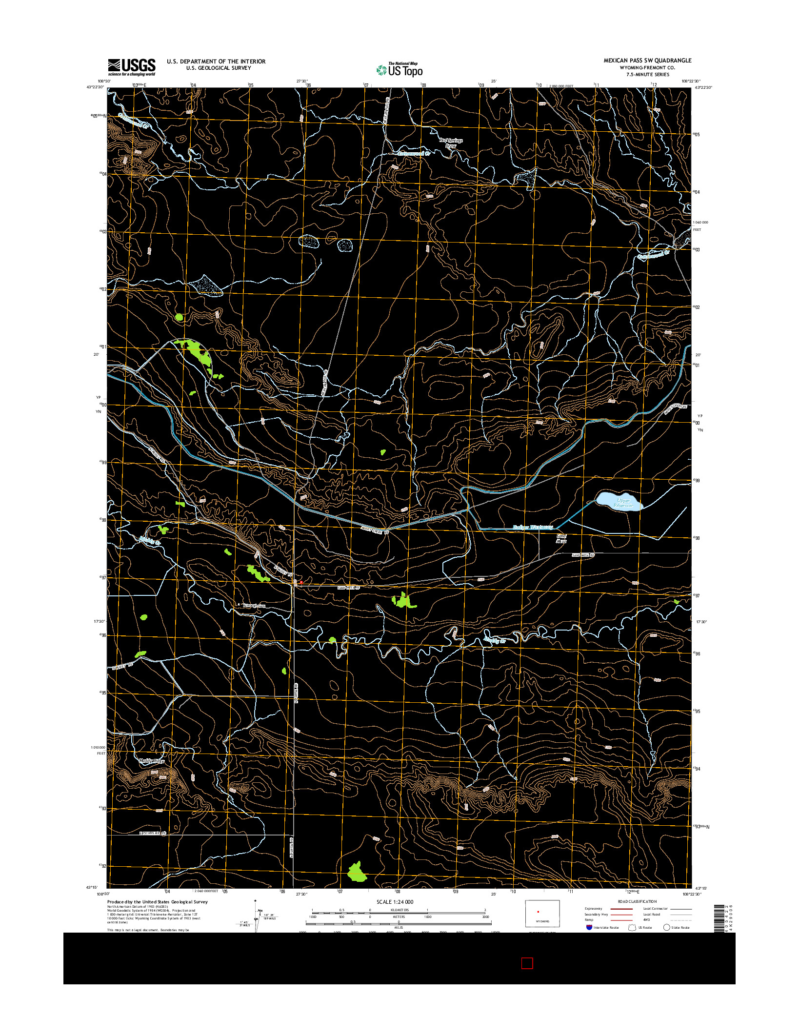 USGS US TOPO 7.5-MINUTE MAP FOR MEXICAN PASS SW, WY 2015