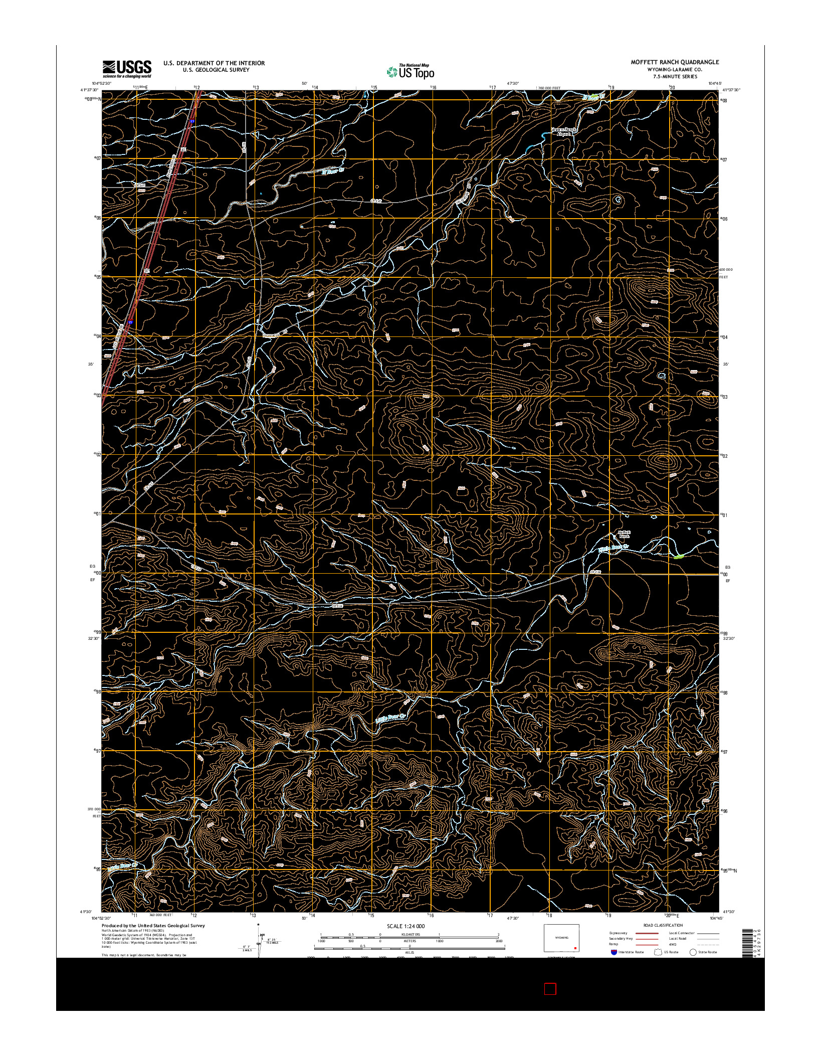 USGS US TOPO 7.5-MINUTE MAP FOR MOFFETT RANCH, WY 2015