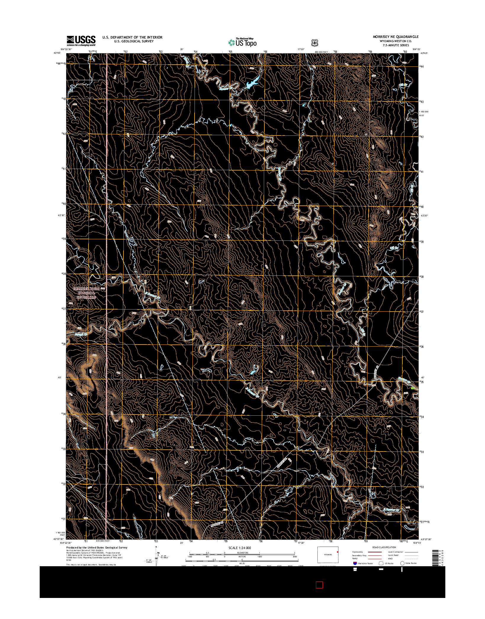 USGS US TOPO 7.5-MINUTE MAP FOR MORRISEY NE, WY 2015