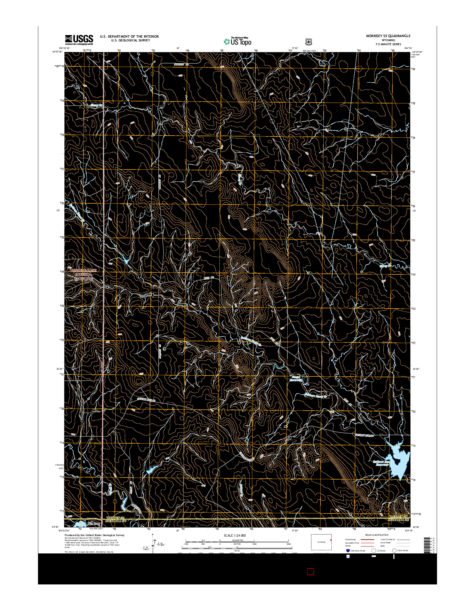 USGS US TOPO 7.5-MINUTE MAP FOR MORRISEY SE, WY 2015