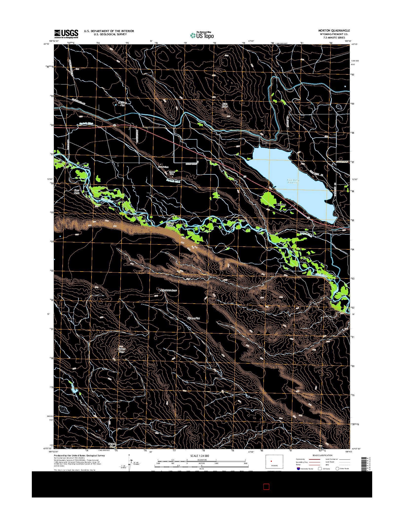 USGS US TOPO 7.5-MINUTE MAP FOR MORTON, WY 2015