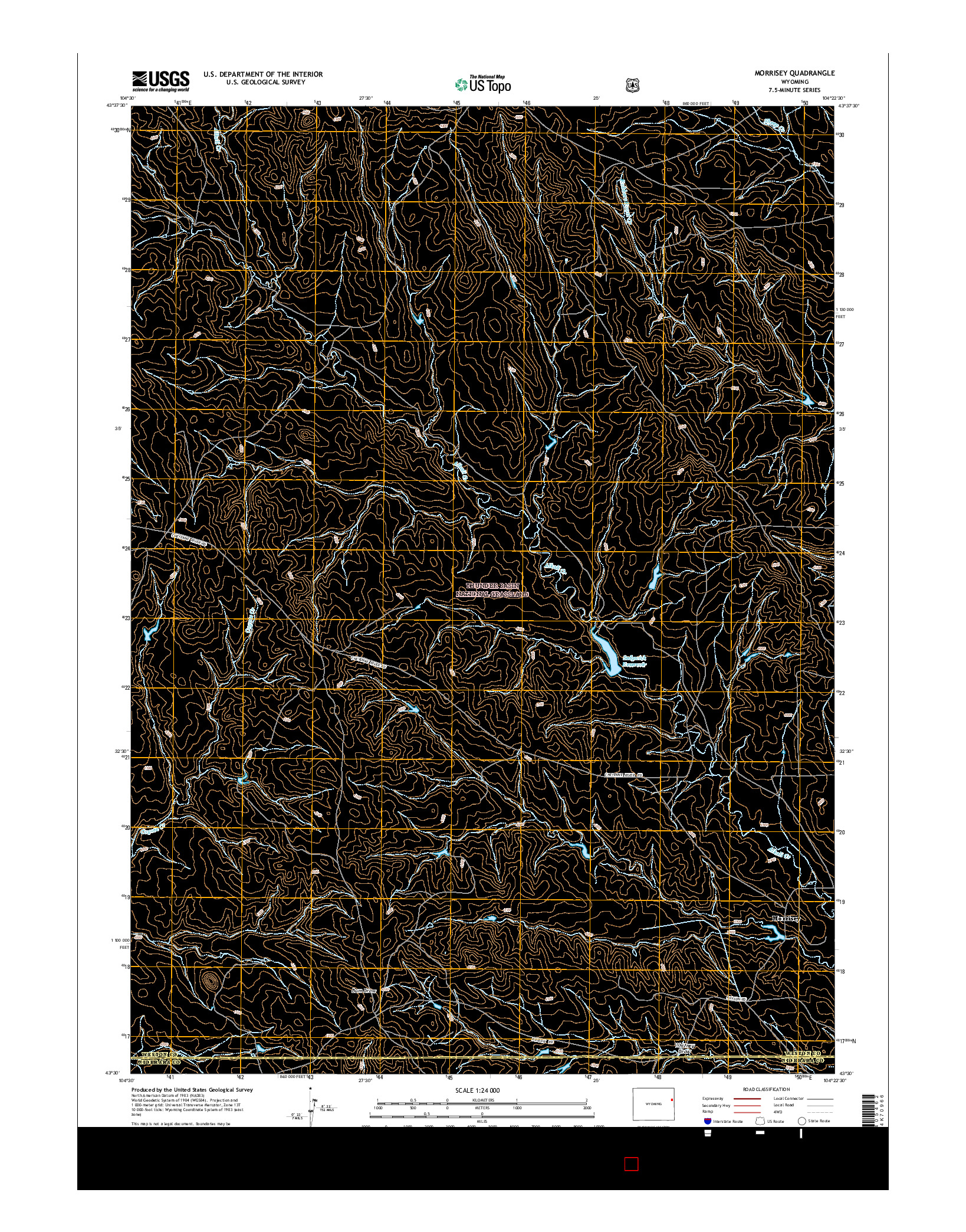 USGS US TOPO 7.5-MINUTE MAP FOR MORRISEY, WY 2015