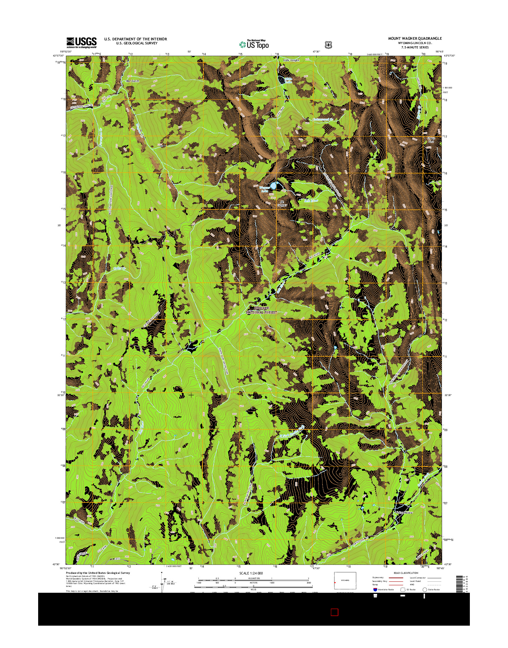 USGS US TOPO 7.5-MINUTE MAP FOR MOUNT WAGNER, WY 2015