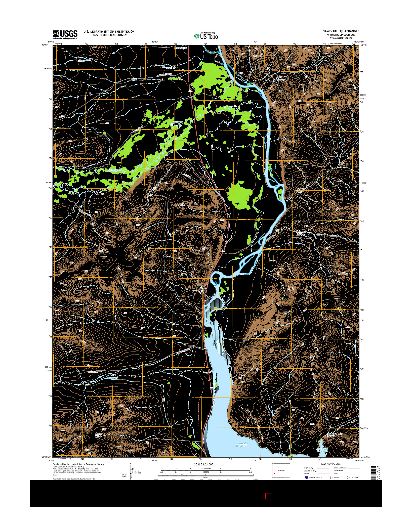 USGS US TOPO 7.5-MINUTE MAP FOR NAMES HILL, WY 2015