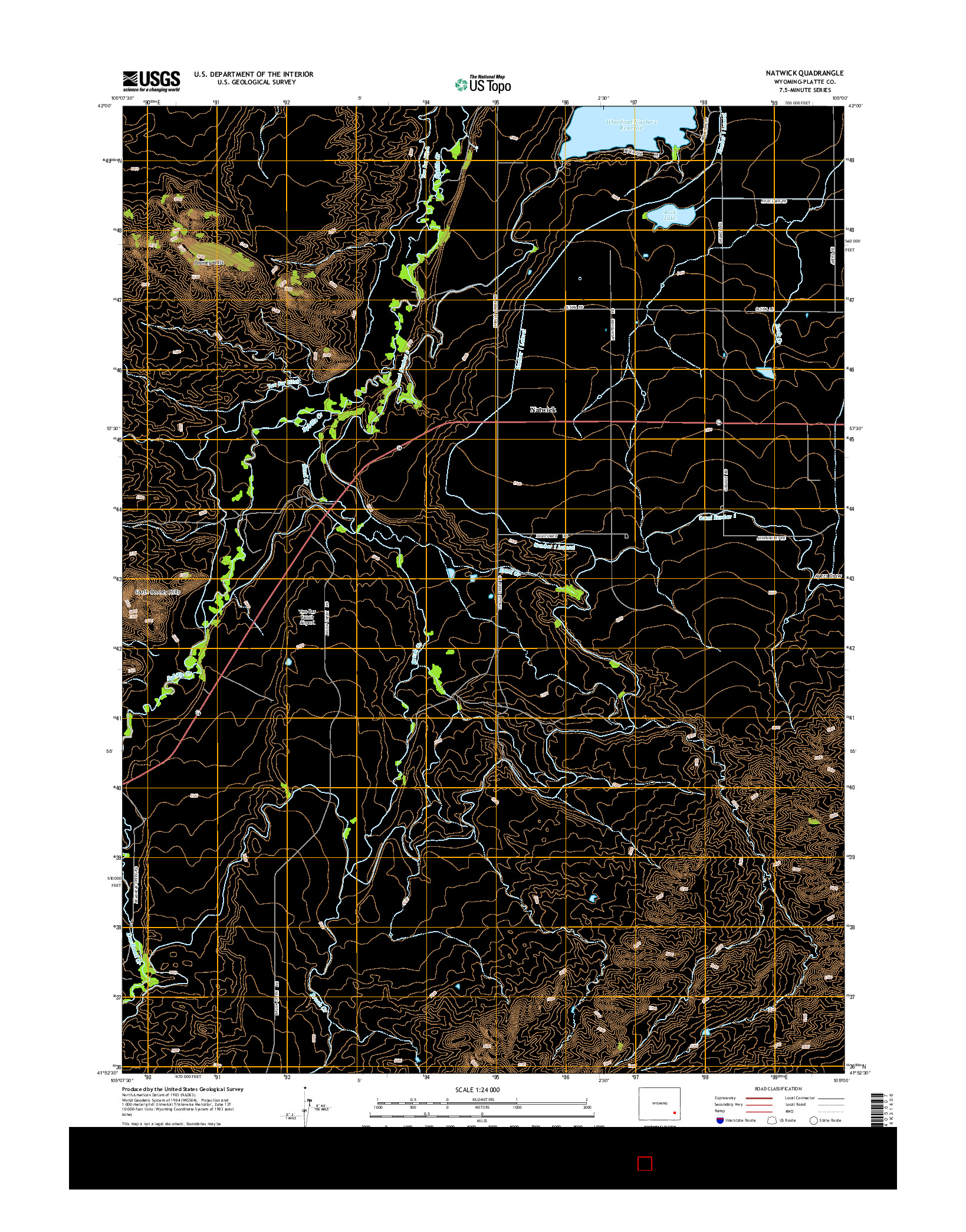 USGS US TOPO 7.5-MINUTE MAP FOR NATWICK, WY 2015