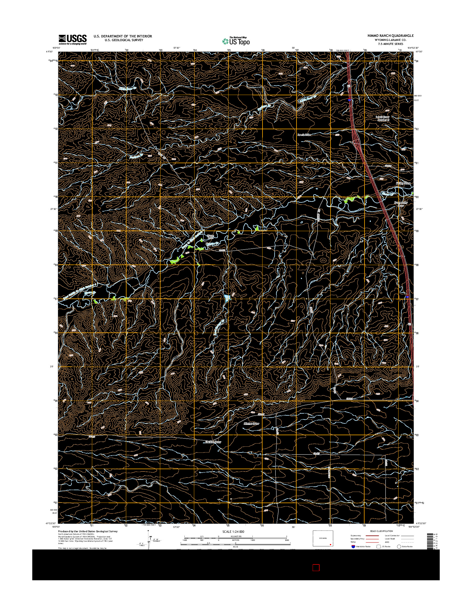 USGS US TOPO 7.5-MINUTE MAP FOR NIMMO RANCH, WY 2015