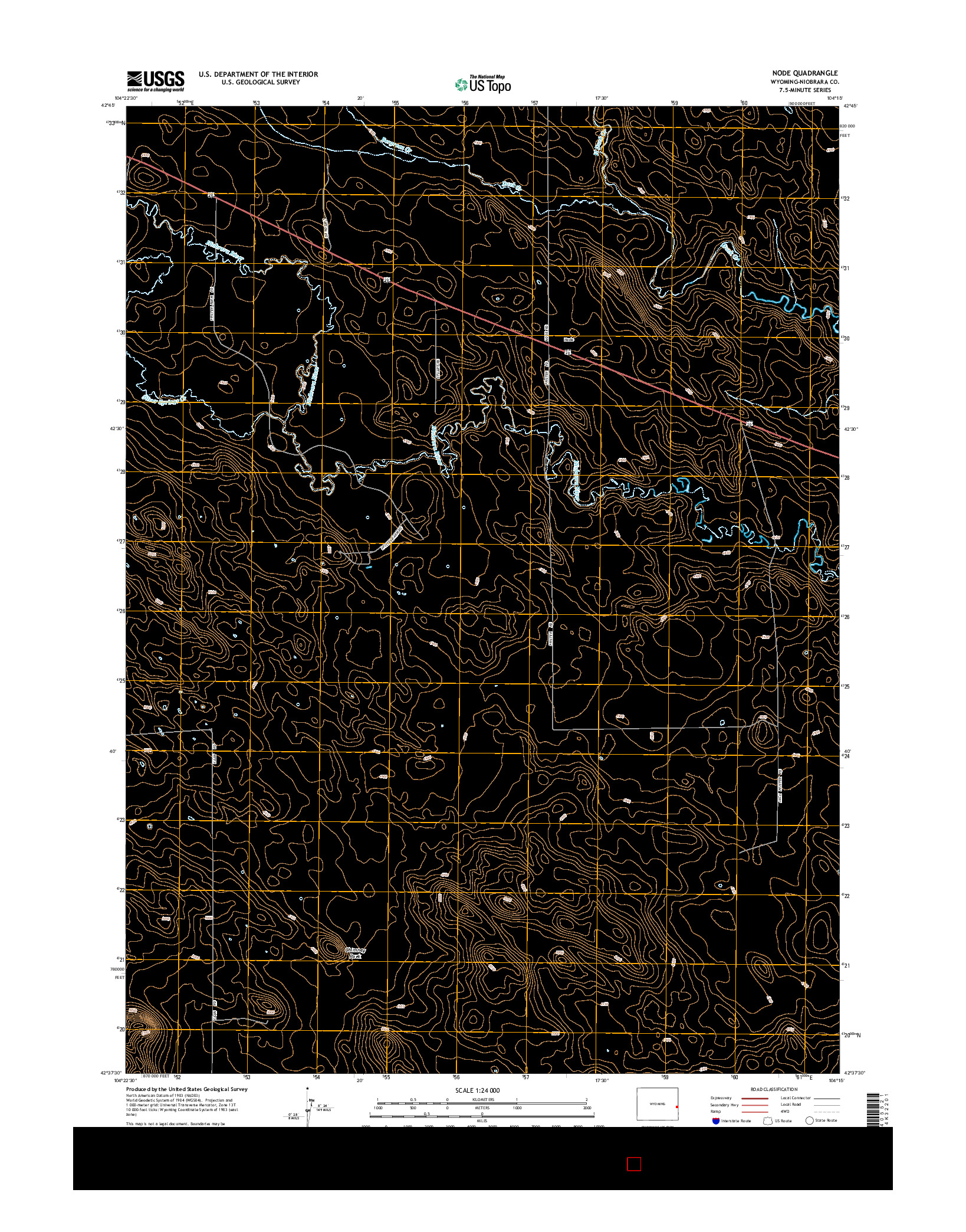 USGS US TOPO 7.5-MINUTE MAP FOR NODE, WY 2015