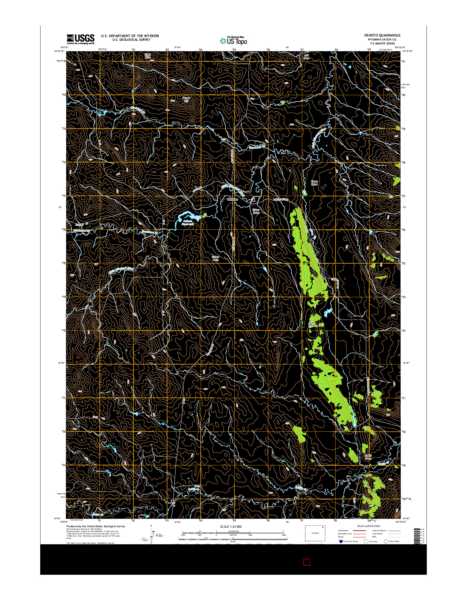 USGS US TOPO 7.5-MINUTE MAP FOR OSHOTO, WY 2015