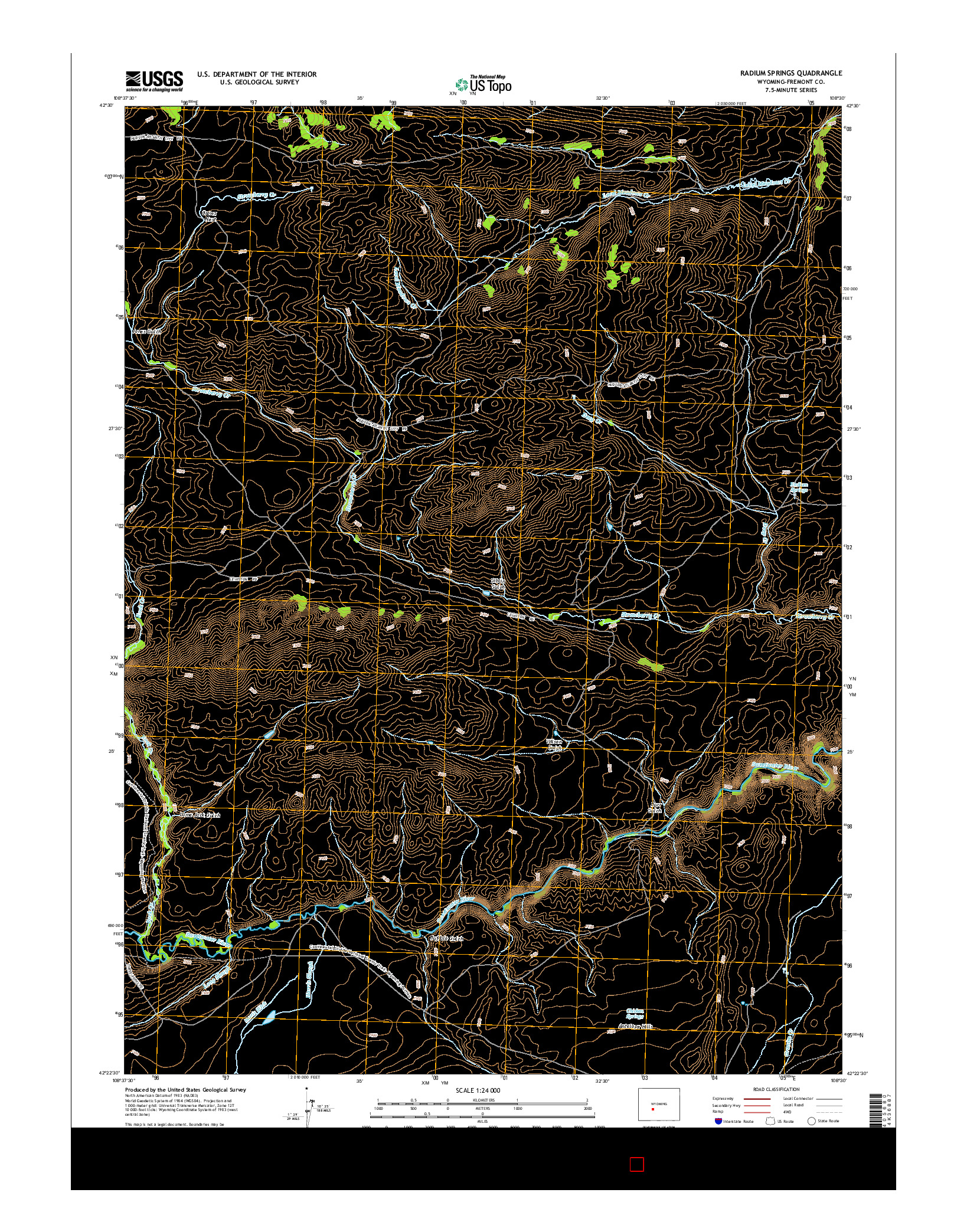 USGS US TOPO 7.5-MINUTE MAP FOR RADIUM SPRINGS, WY 2015