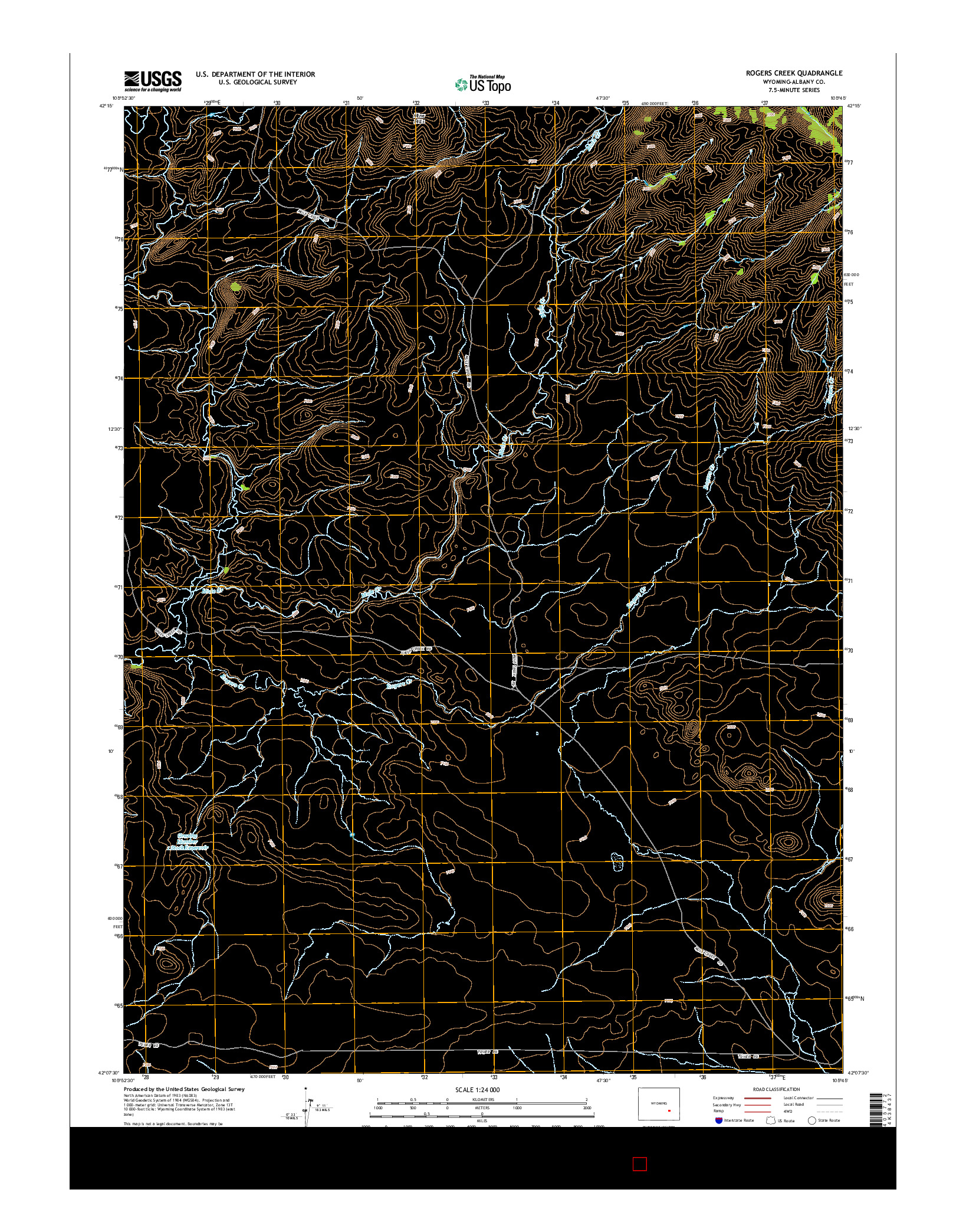USGS US TOPO 7.5-MINUTE MAP FOR ROGERS CREEK, WY 2015