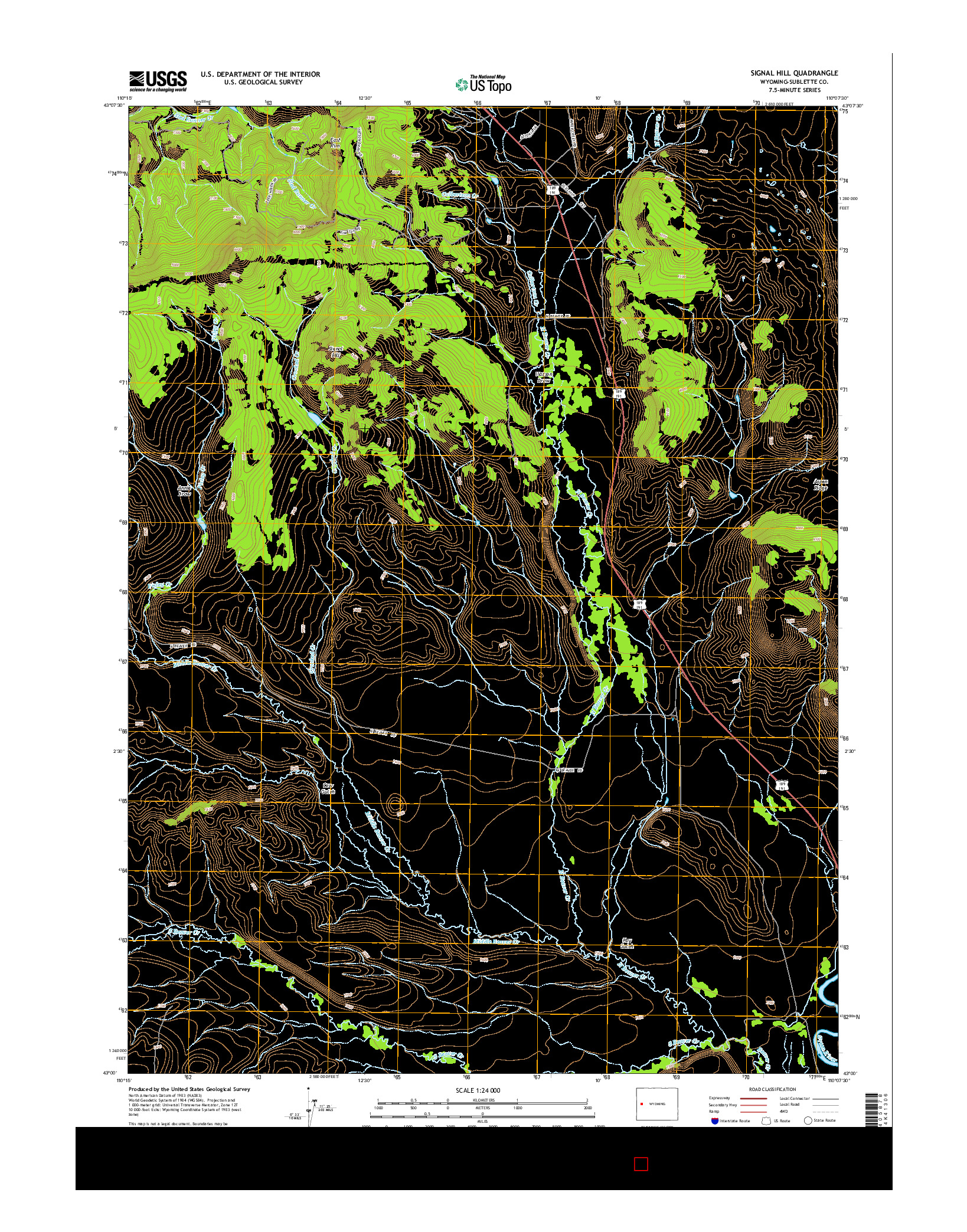 USGS US TOPO 7.5-MINUTE MAP FOR SIGNAL HILL, WY 2015