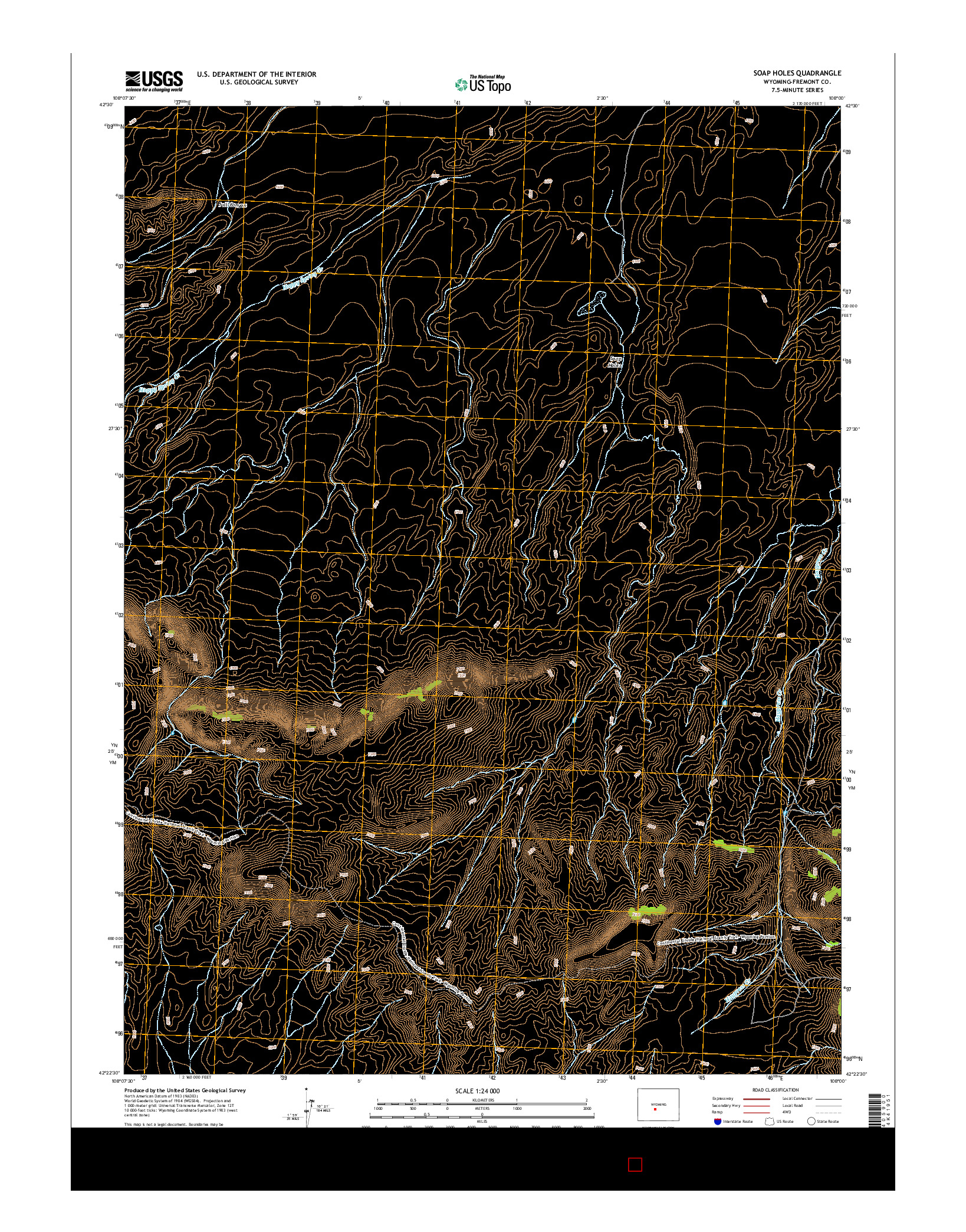 USGS US TOPO 7.5-MINUTE MAP FOR SOAP HOLES, WY 2015