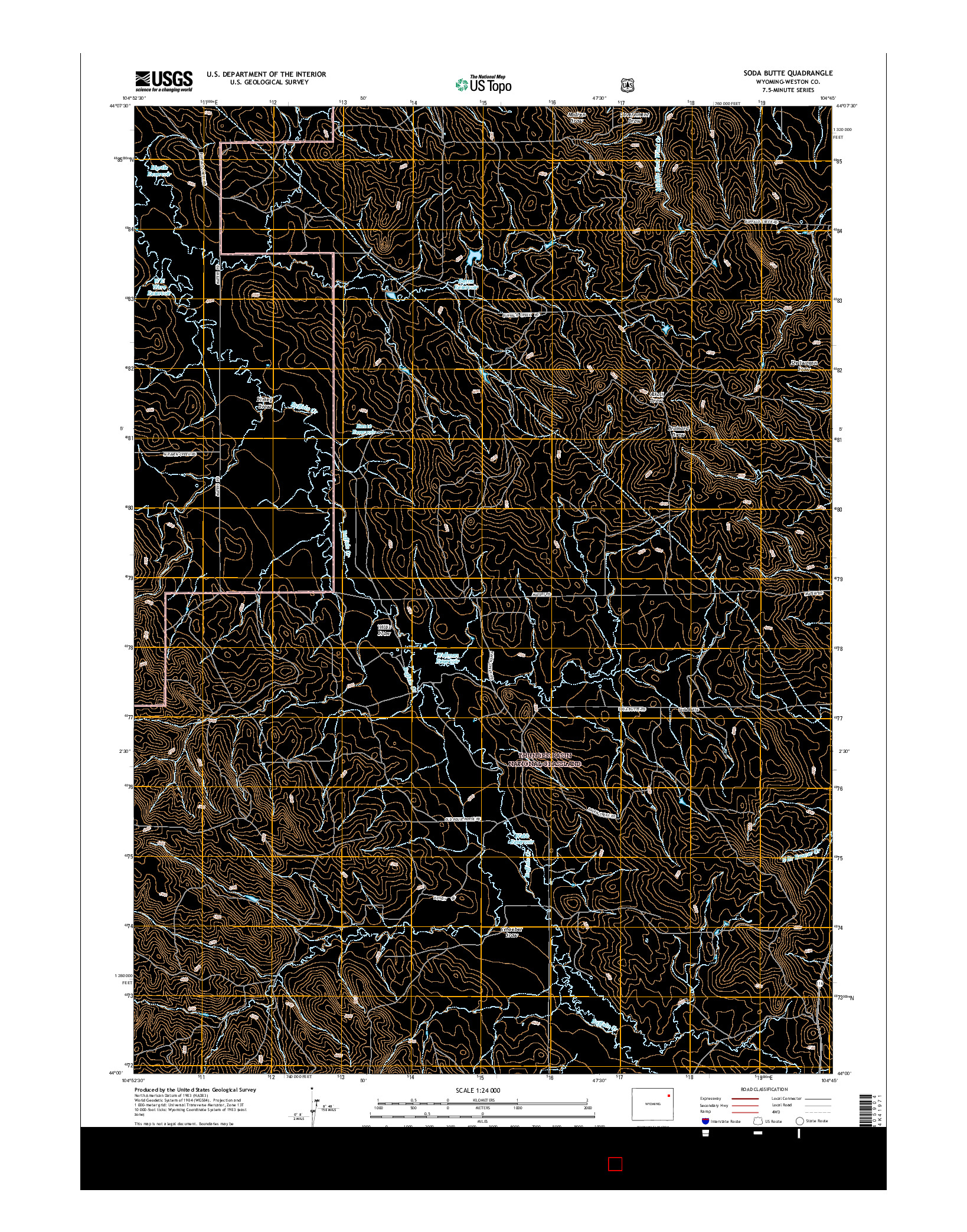 USGS US TOPO 7.5-MINUTE MAP FOR SODA BUTTE, WY 2015