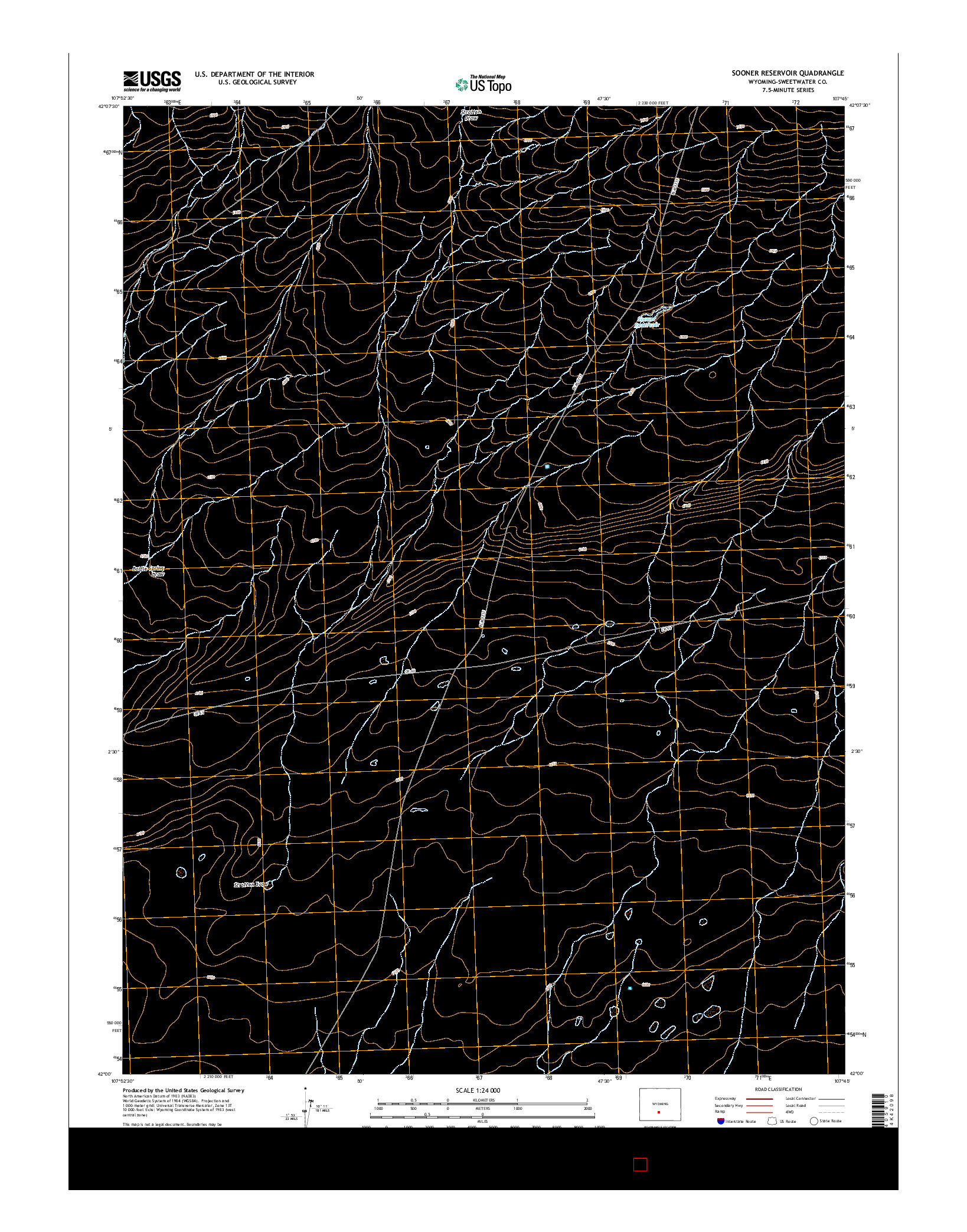 USGS US TOPO 7.5-MINUTE MAP FOR SOONER RESERVOIR, WY 2015