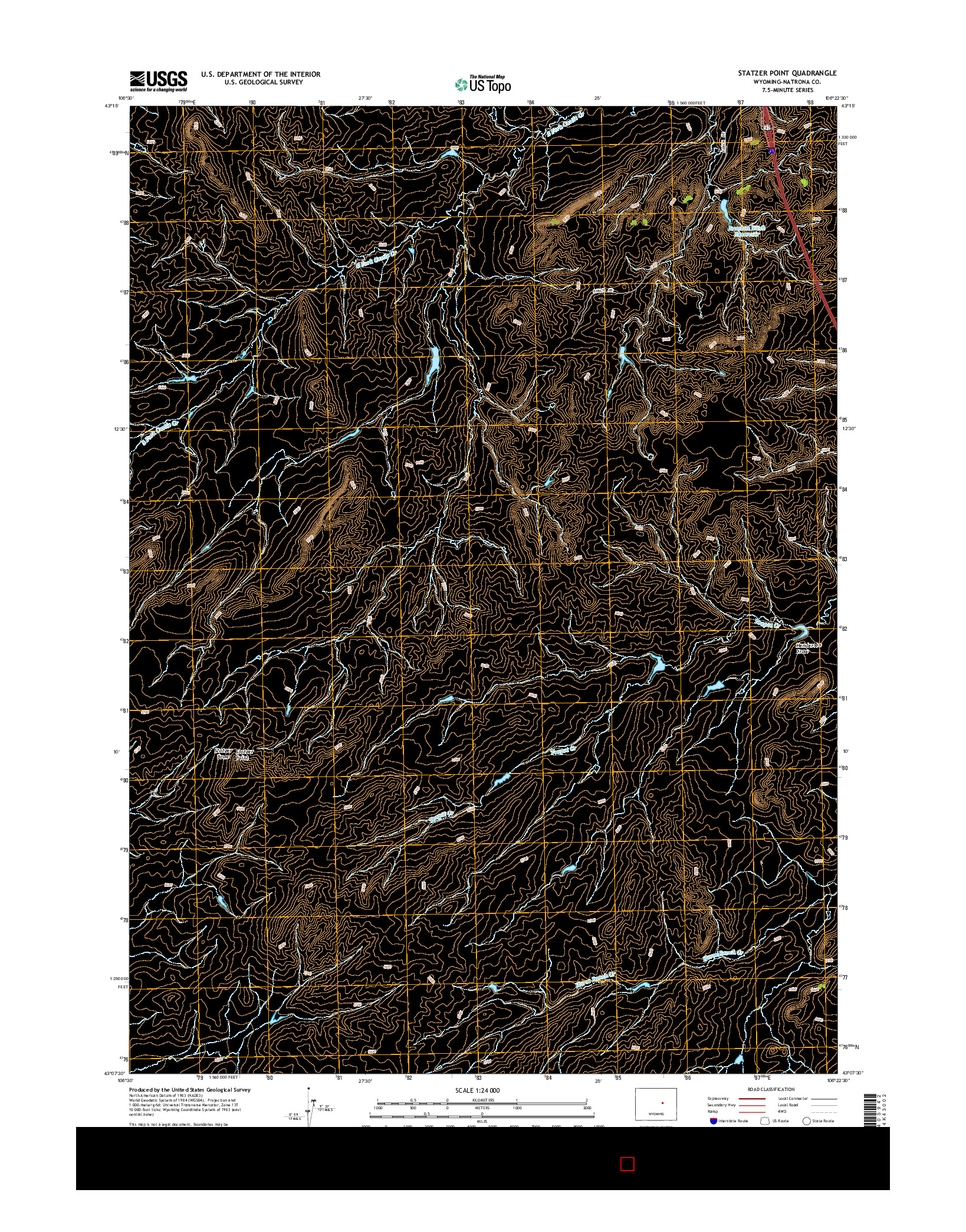 USGS US TOPO 7.5-MINUTE MAP FOR STATZER POINT, WY 2015