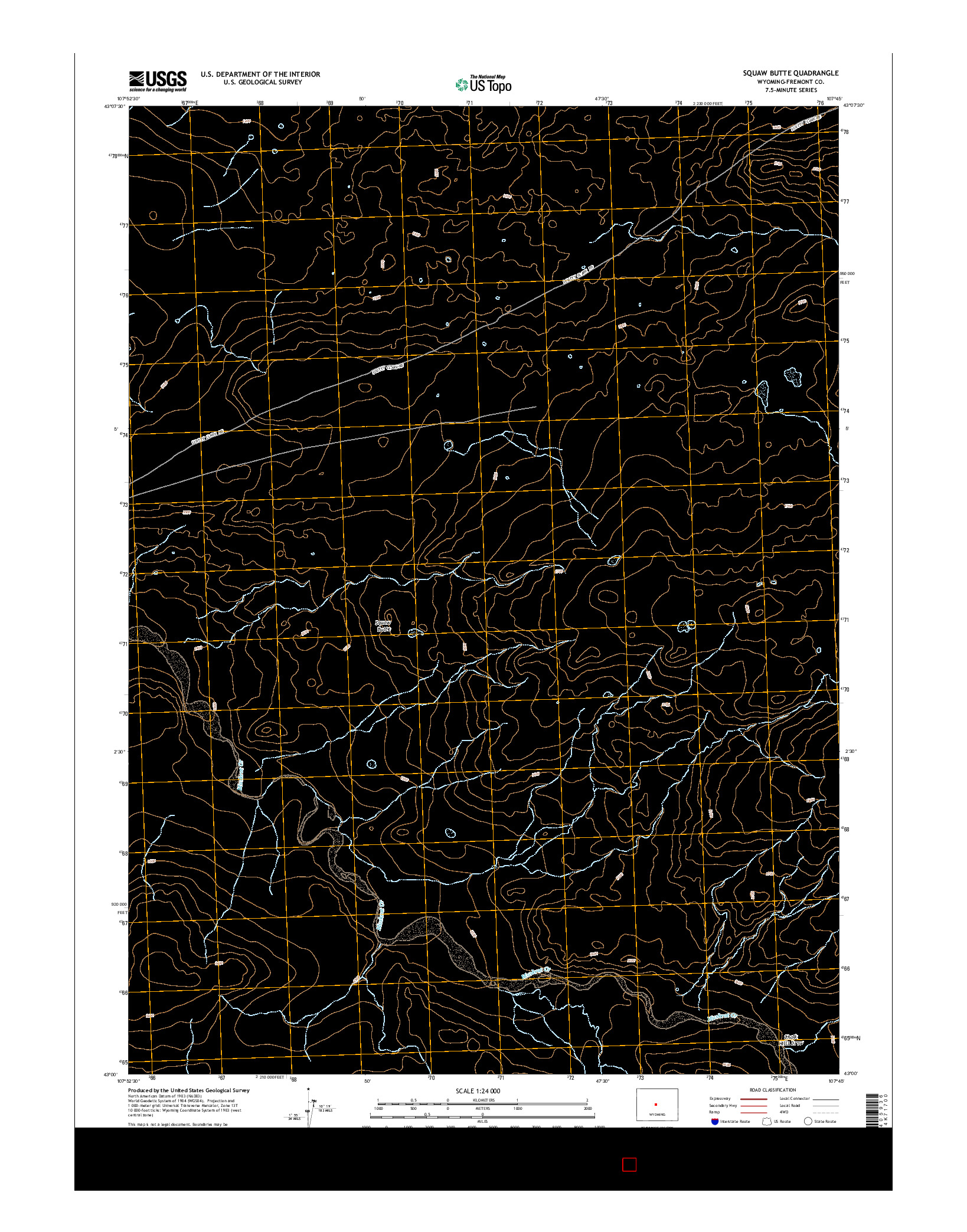 USGS US TOPO 7.5-MINUTE MAP FOR SQUAW BUTTE, WY 2015