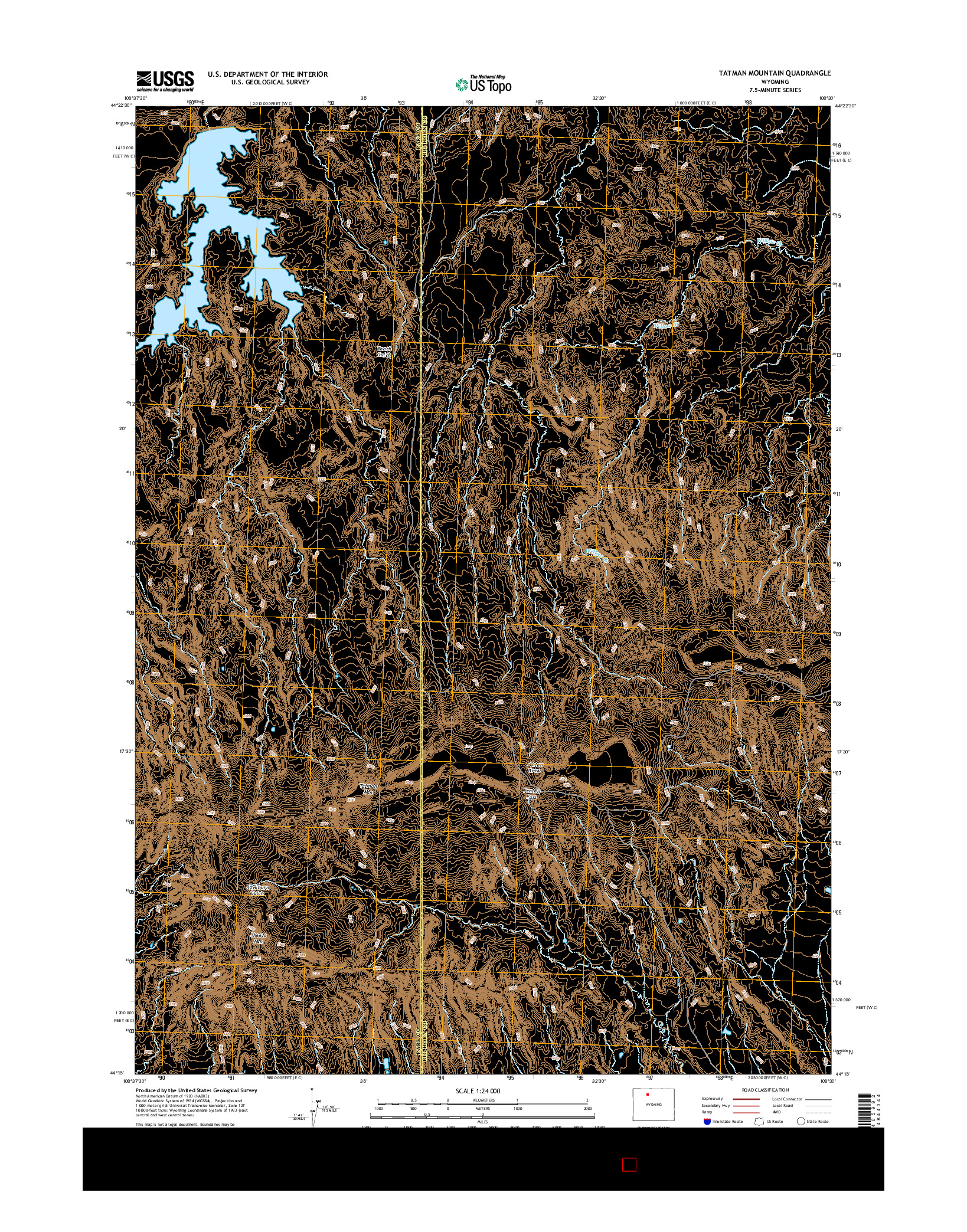 USGS US TOPO 7.5-MINUTE MAP FOR TATMAN MOUNTAIN, WY 2015