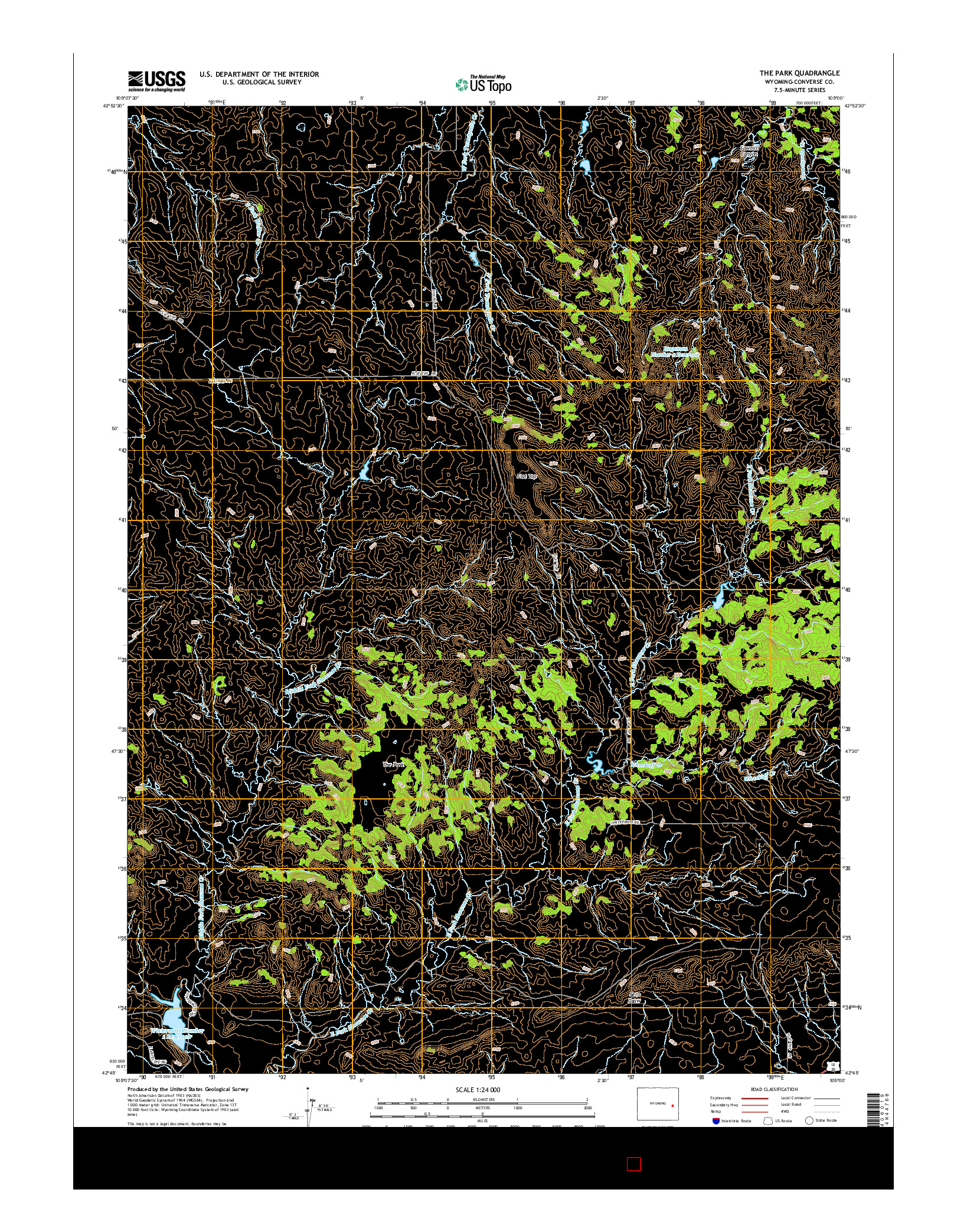 USGS US TOPO 7.5-MINUTE MAP FOR THE PARK, WY 2015