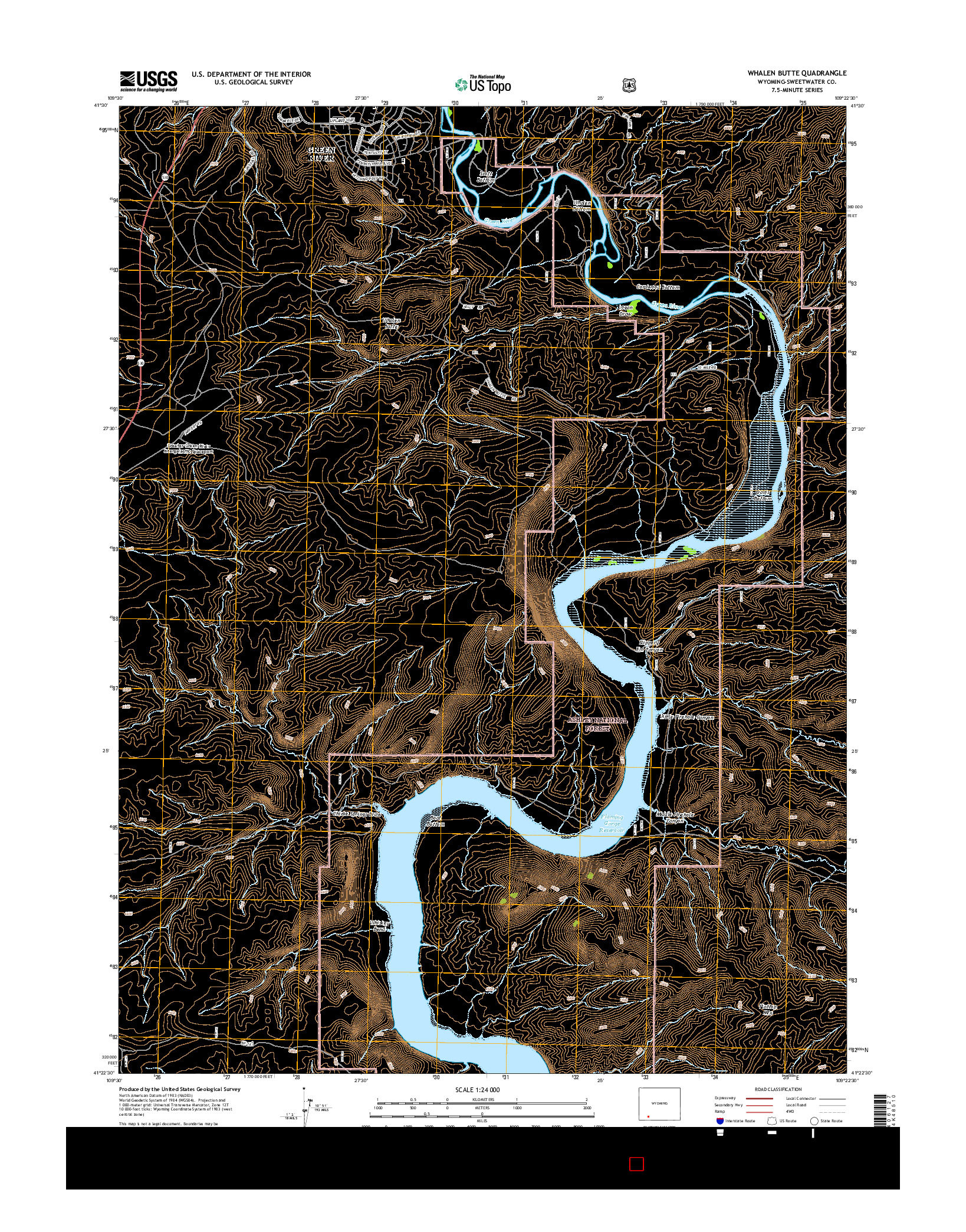 USGS US TOPO 7.5-MINUTE MAP FOR WHALEN BUTTE, WY 2015