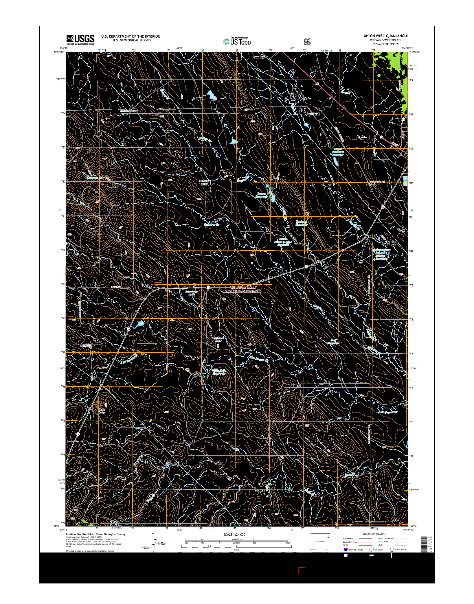 USGS US TOPO 7.5-MINUTE MAP FOR UPTON WEST, WY 2015